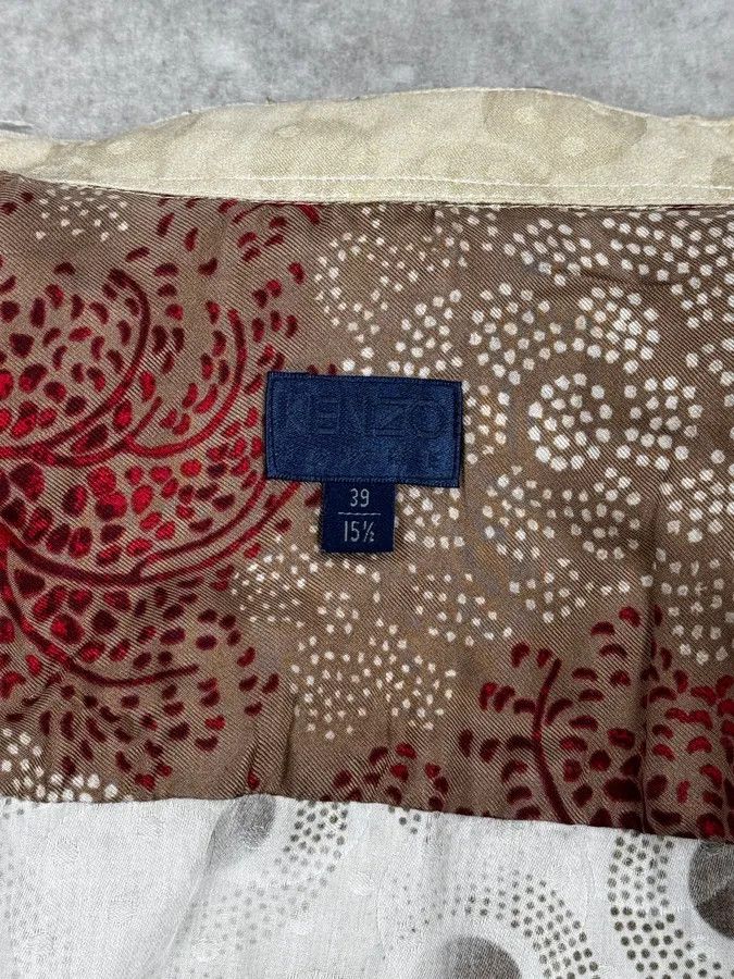 Kenzo 1990s Kenzo Beige Floral Persan Pattern Shirt Size US M / EU 48-50 / 2 - 11 Thumbnail