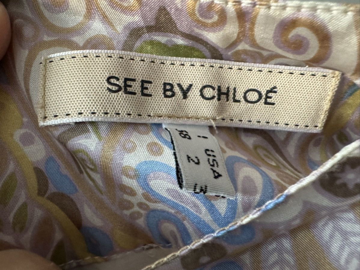 Chloe Chloé Silk–Cotton A-Line Skirt – Size 38 (US 2) Size 26" / US 2 / IT 38 - 13 Thumbnail