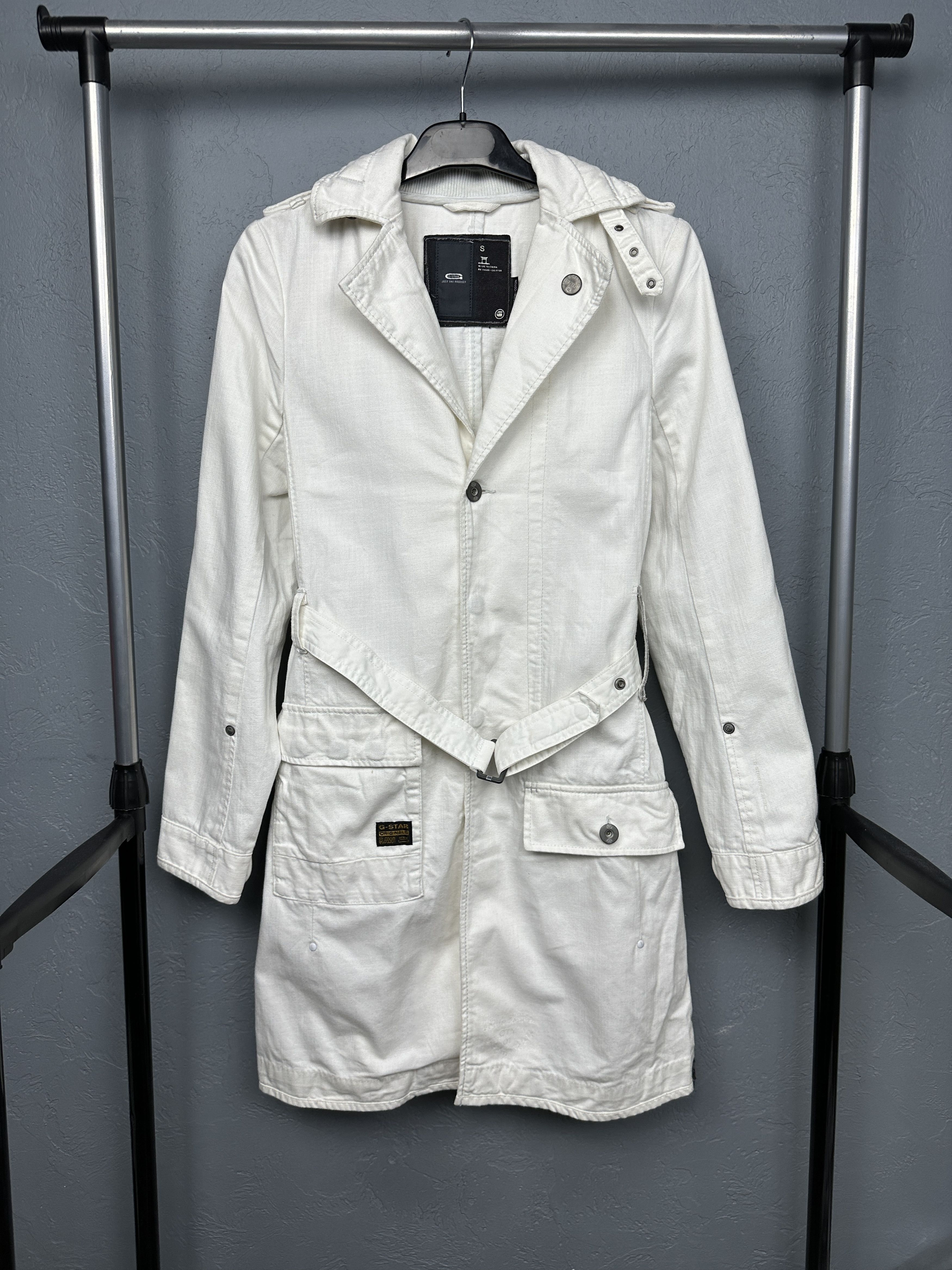 G-Star G Star Raw Womens Project White Denim Coat Jacket Size S / US 4 / IT 40 - 1 Thumbnail