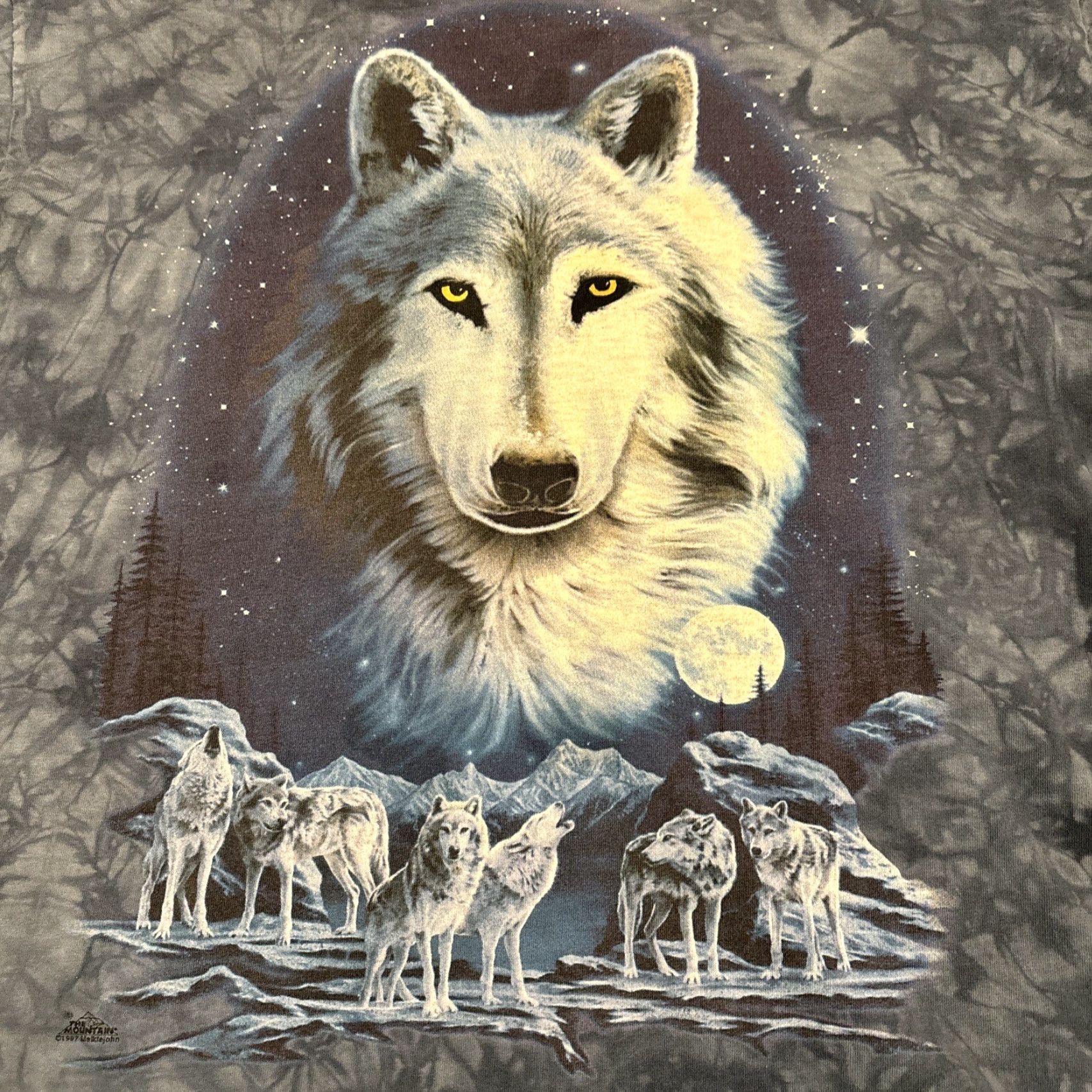The Mountain VINTAGE The Mountain Wolf Moon 1997 Blue Tie Dye T Shirt L Mens EUC Size US L / EU 52-54 / 3 - 2 Thumbnail