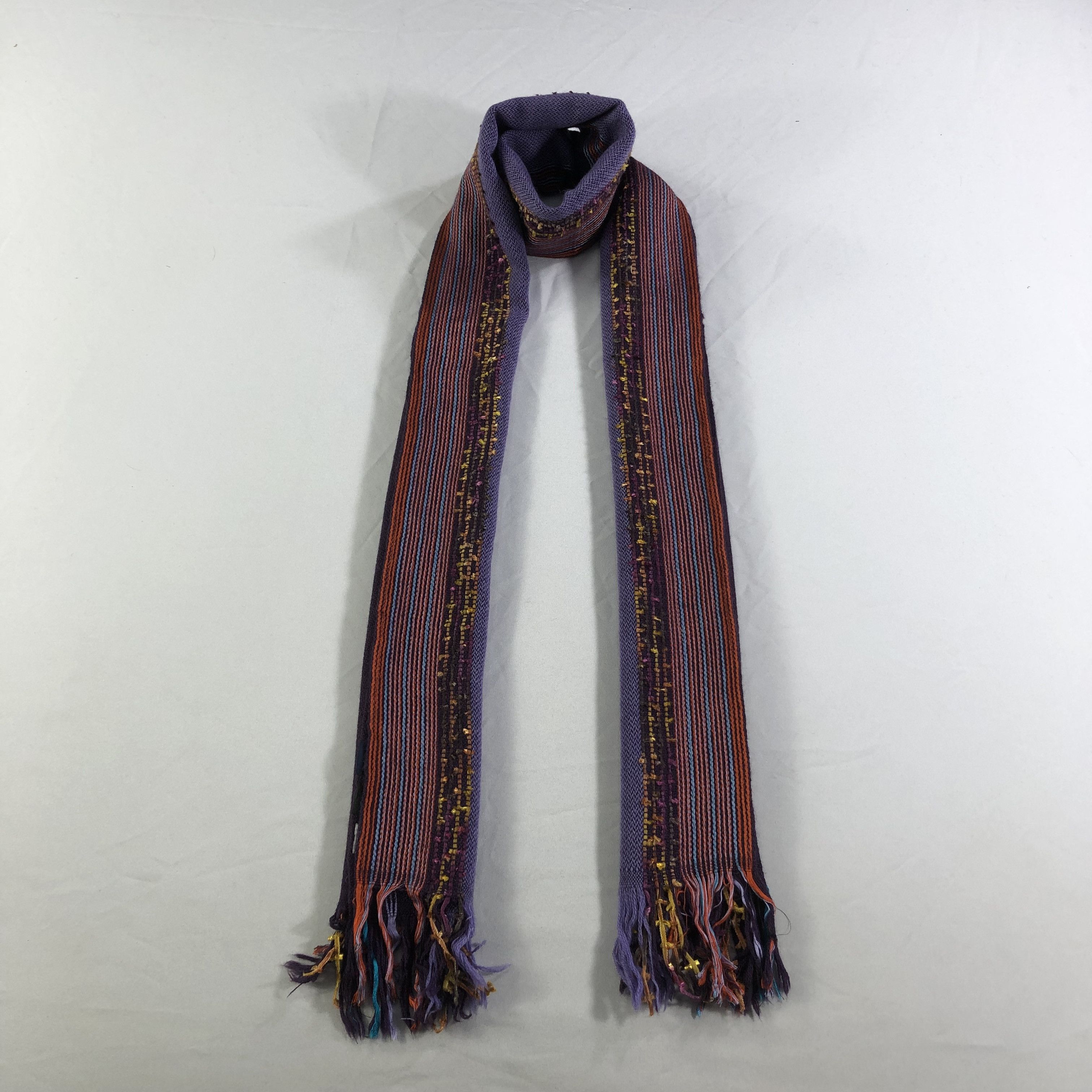 Vintage Lanificio Alfredo Pria Wool Scarf Muffler V1534 Size ONE SIZE - 1 Thumbnail
