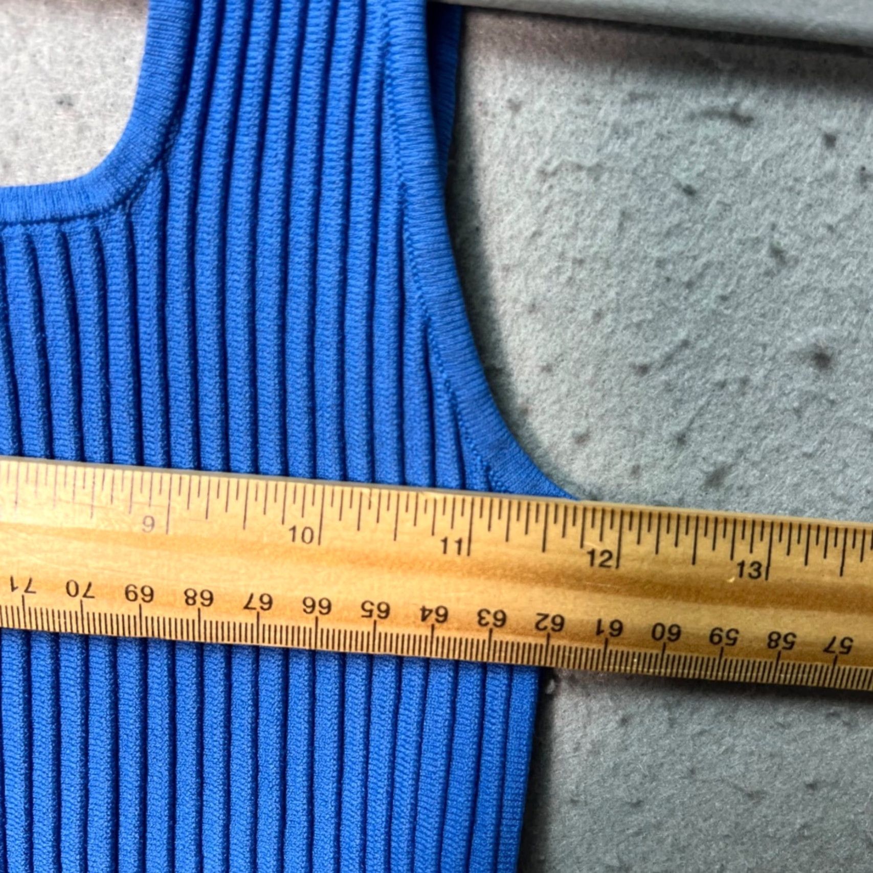 Madewell Madewell Womens Size Small Blue Ribbed Square Neck Tank Top Shirt Sleeveless Slim Knit Summer Spring Women Size S / US 4 / IT 40 - 5 Thumbnail