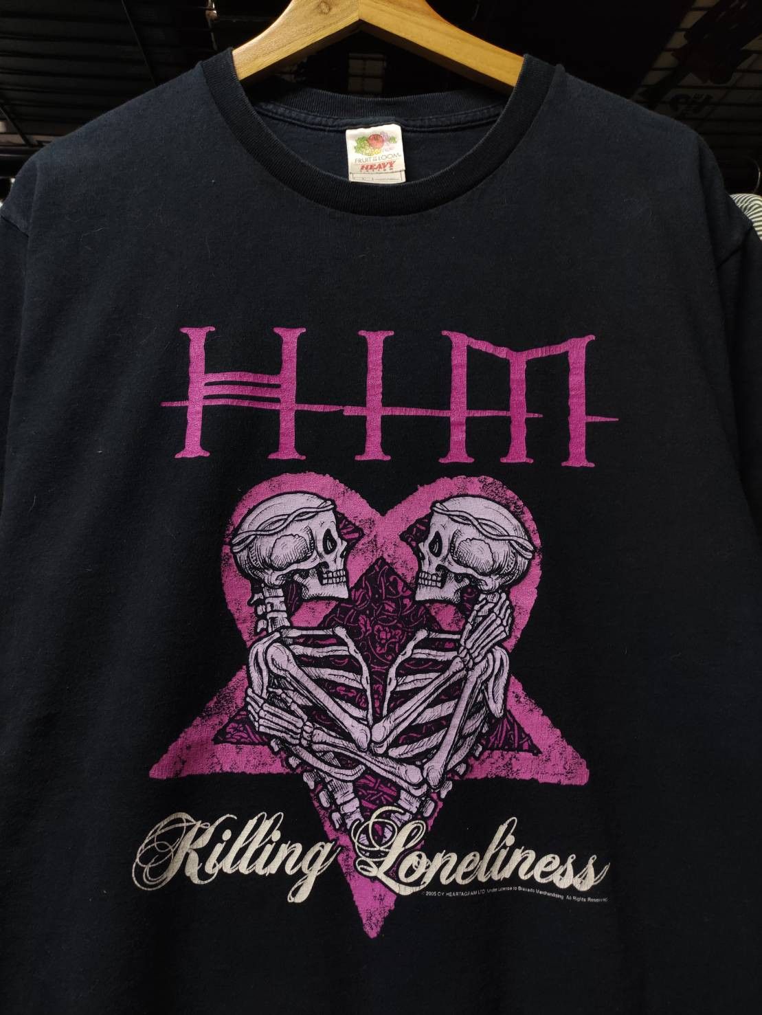 Band Tees Vtg 00's HIM Band Dark Light " Killing Loneliness " Single Size US L / EU 52-54 / 3 - 1 Thumbnail