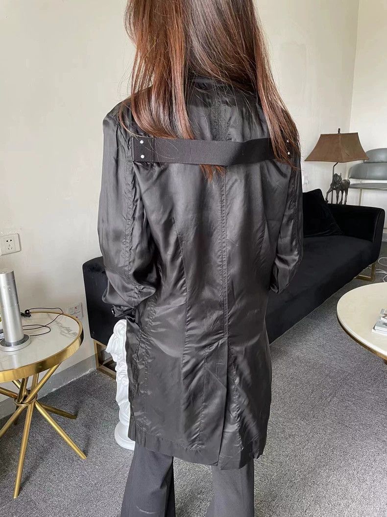Rick Owens Rick Owens Long black button-up jacket Size US M / EU 48-50 / 2 - 8 Thumbnail