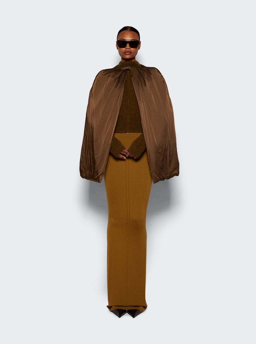 Rick Owens o1mle0426 Pillar Skirt in Brown Size 30" / US 8 / IT 44 - 2 Thumbnail
