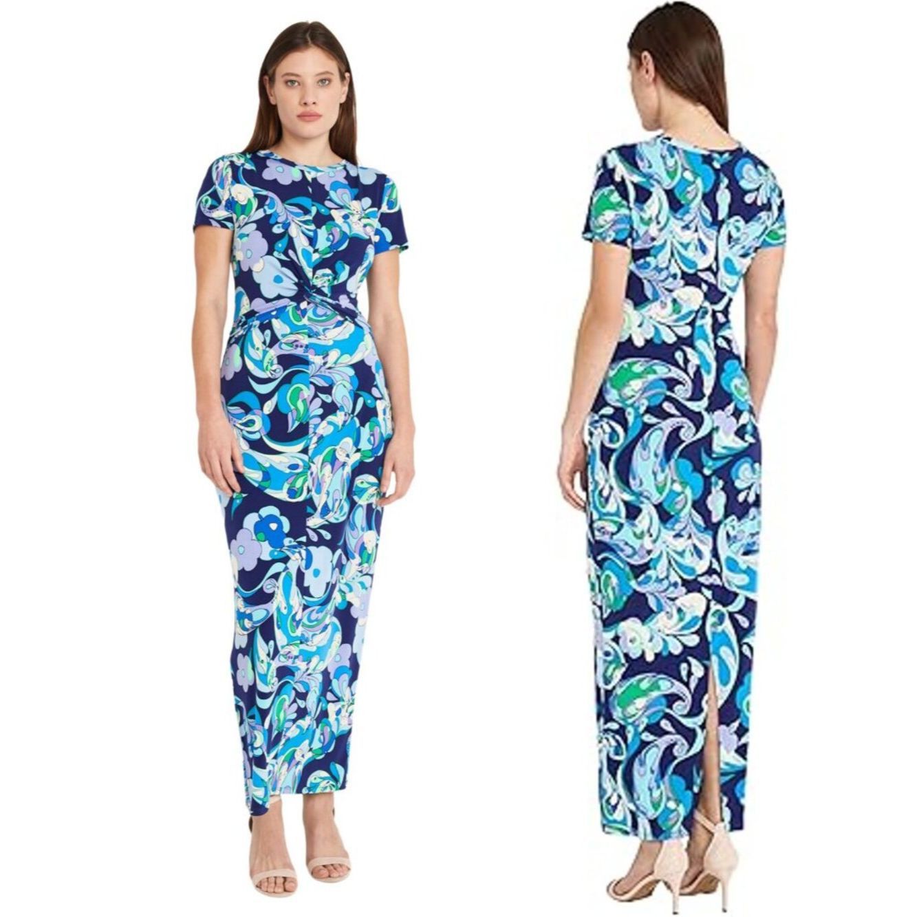 Donna Morgan NWT New Donna Morgan Twist Detail Maxi Floral Dress Size 2 Size XS / US 0-2 / IT 36-38 - 1 Thumbnail