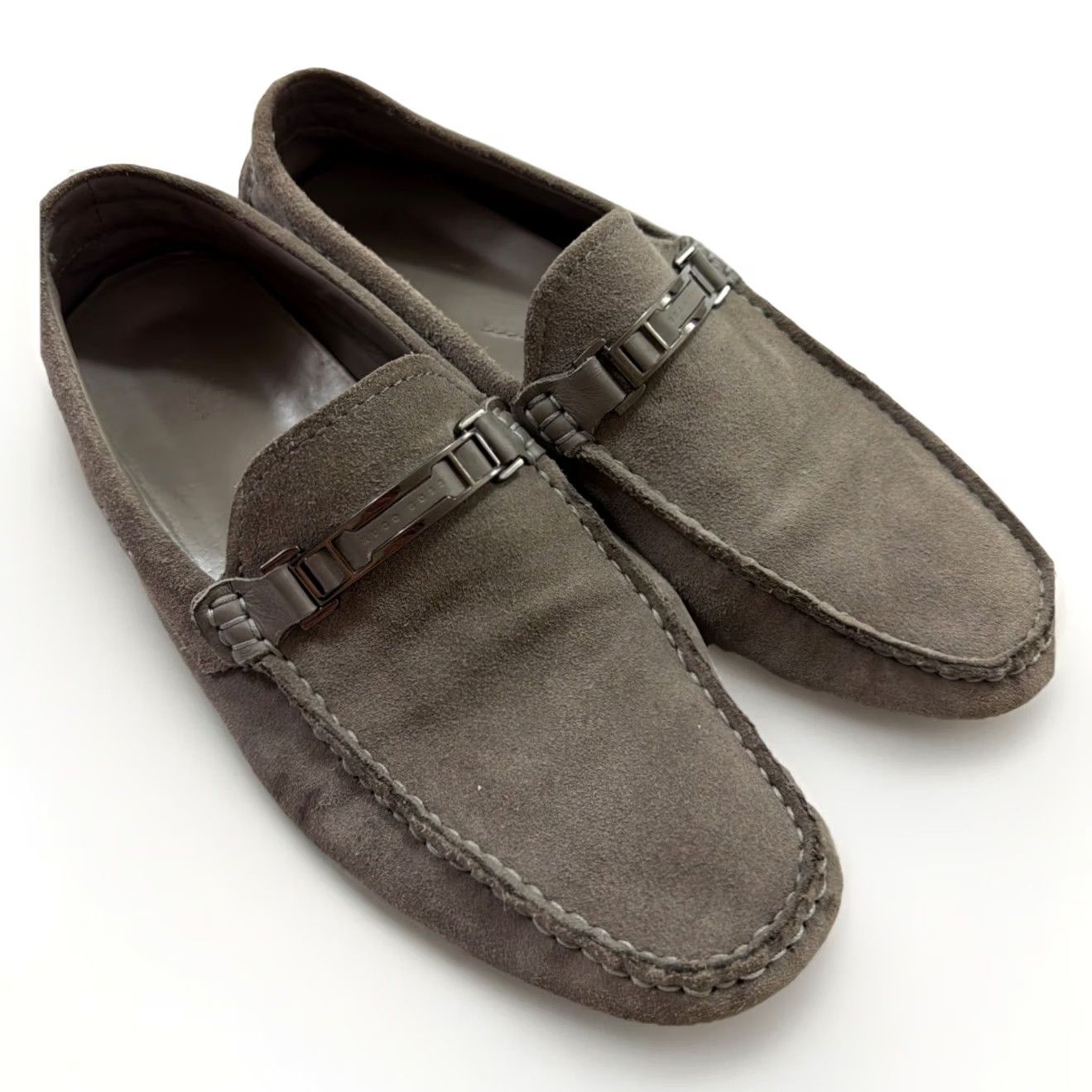 Hugo Boss HUGO BOSS Drimeto Moccasin Loafer Suede Leather Men’s Size 11 Grey Slip On Casual Loafers & Slip Ons Mens Size US 11 / EU 44 - 2 Thumbnail