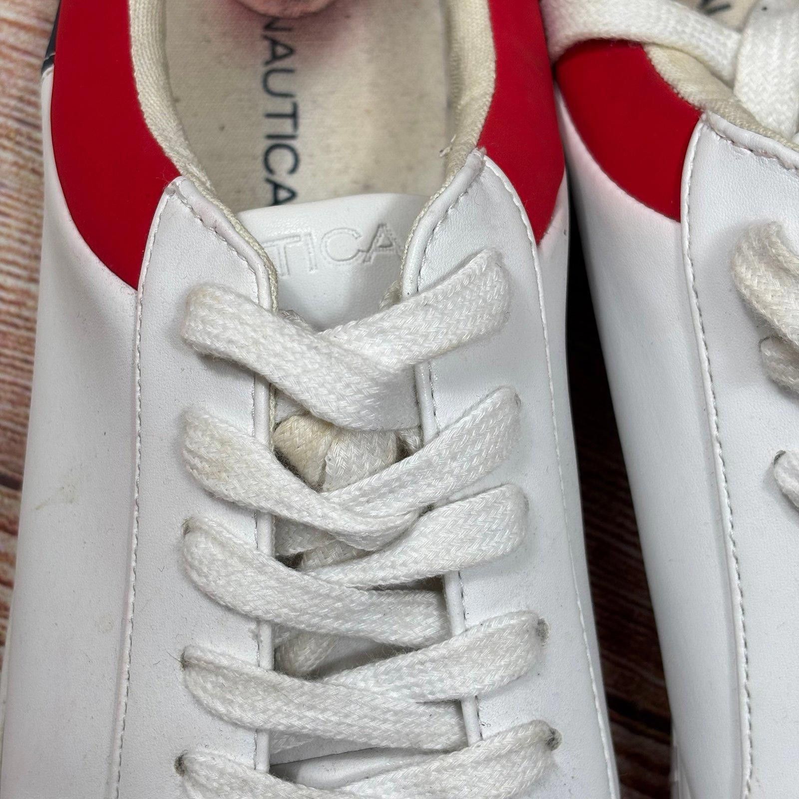 Nautica Nautica White and Red Casual Sneakers Womens Size 10 Size US 10 / IT 40 - 5 Thumbnail