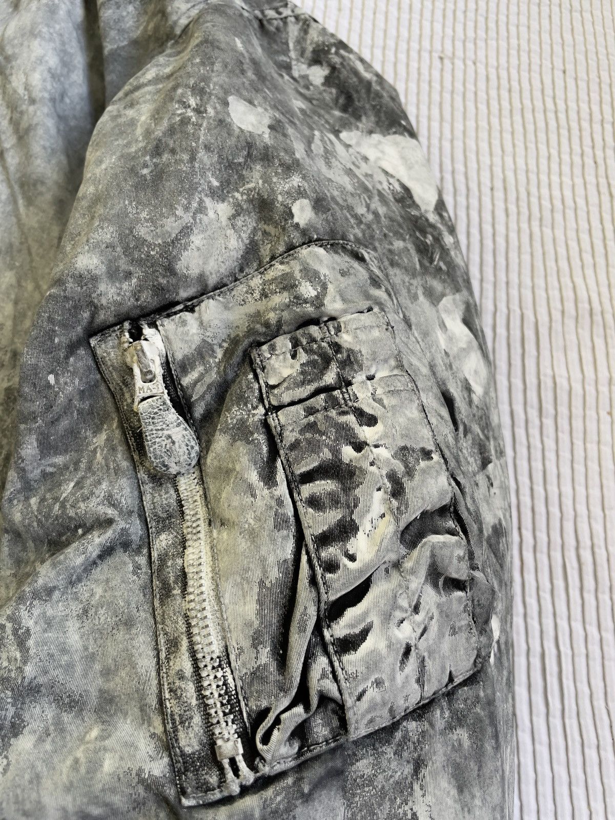Handmade Snow Camo Bomber Jacket Size US XL / EU 56 / 4 - 4 Thumbnail