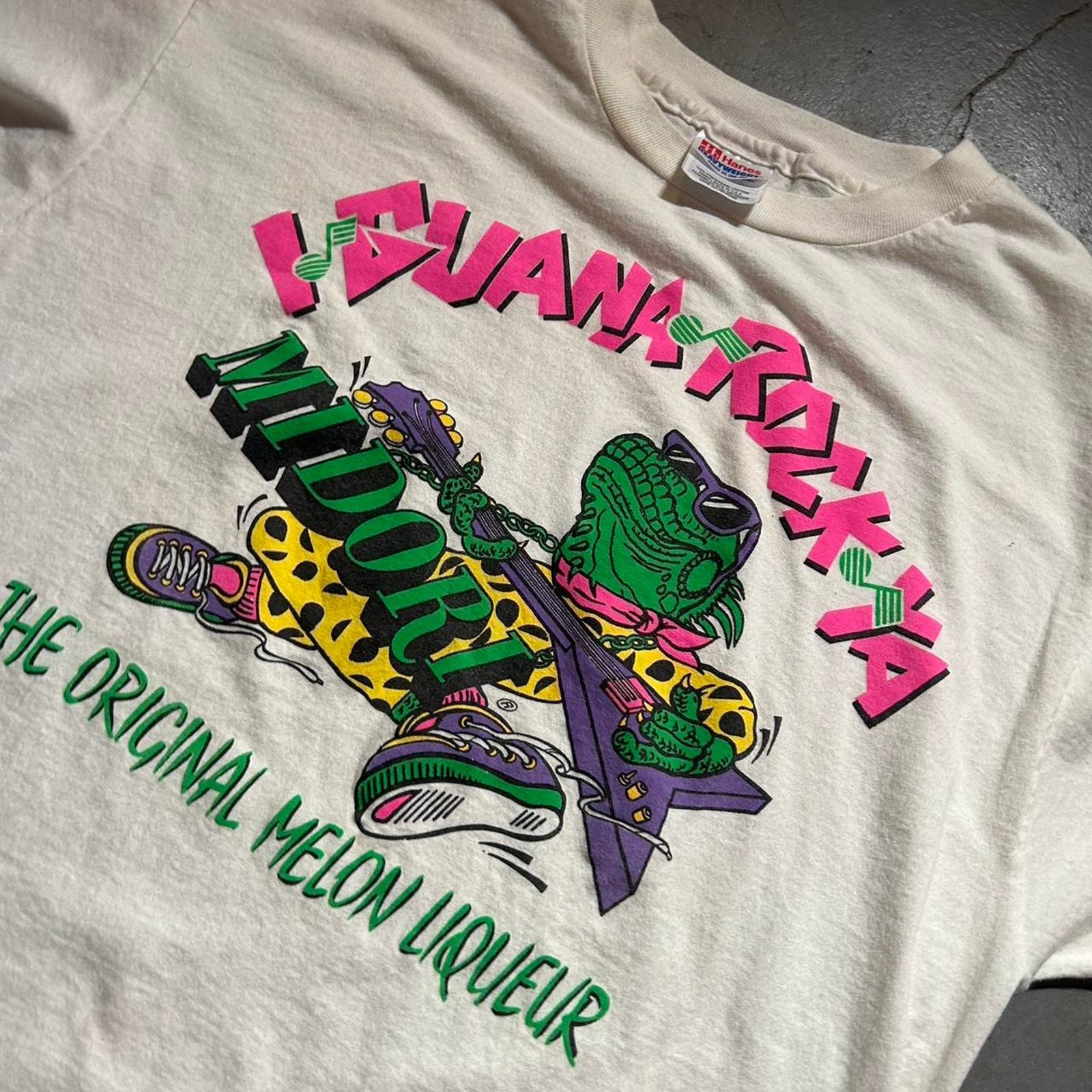 Hanes 90s hanes iguana liquor tee Size US XL / EU 56 / 4 - 2 Thumbnail