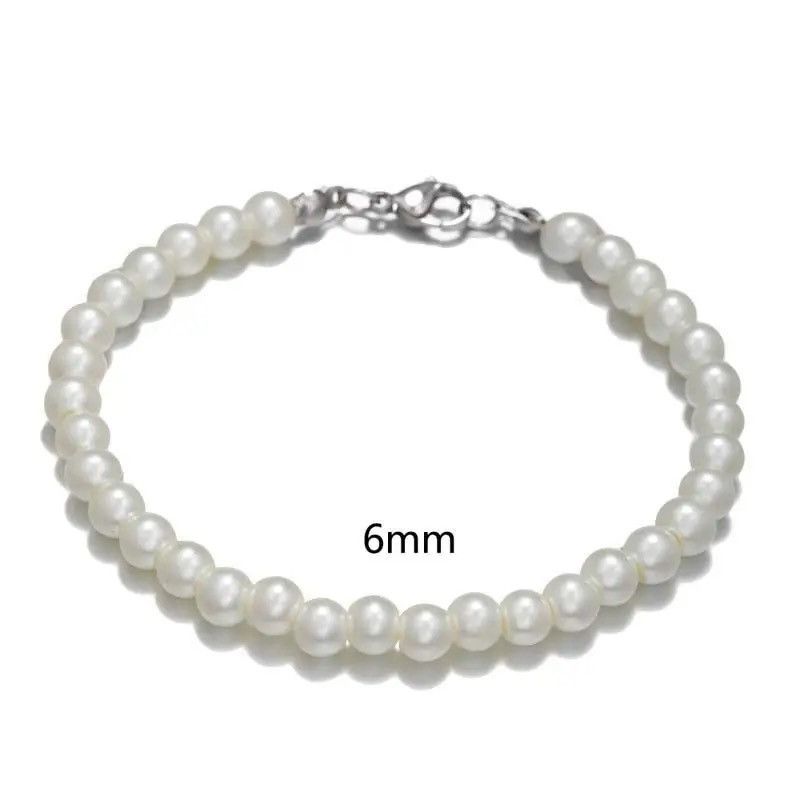 Jewelry 6 mm Imitation Pearl Bracelet Size ONE SIZE - 2 Thumbnail