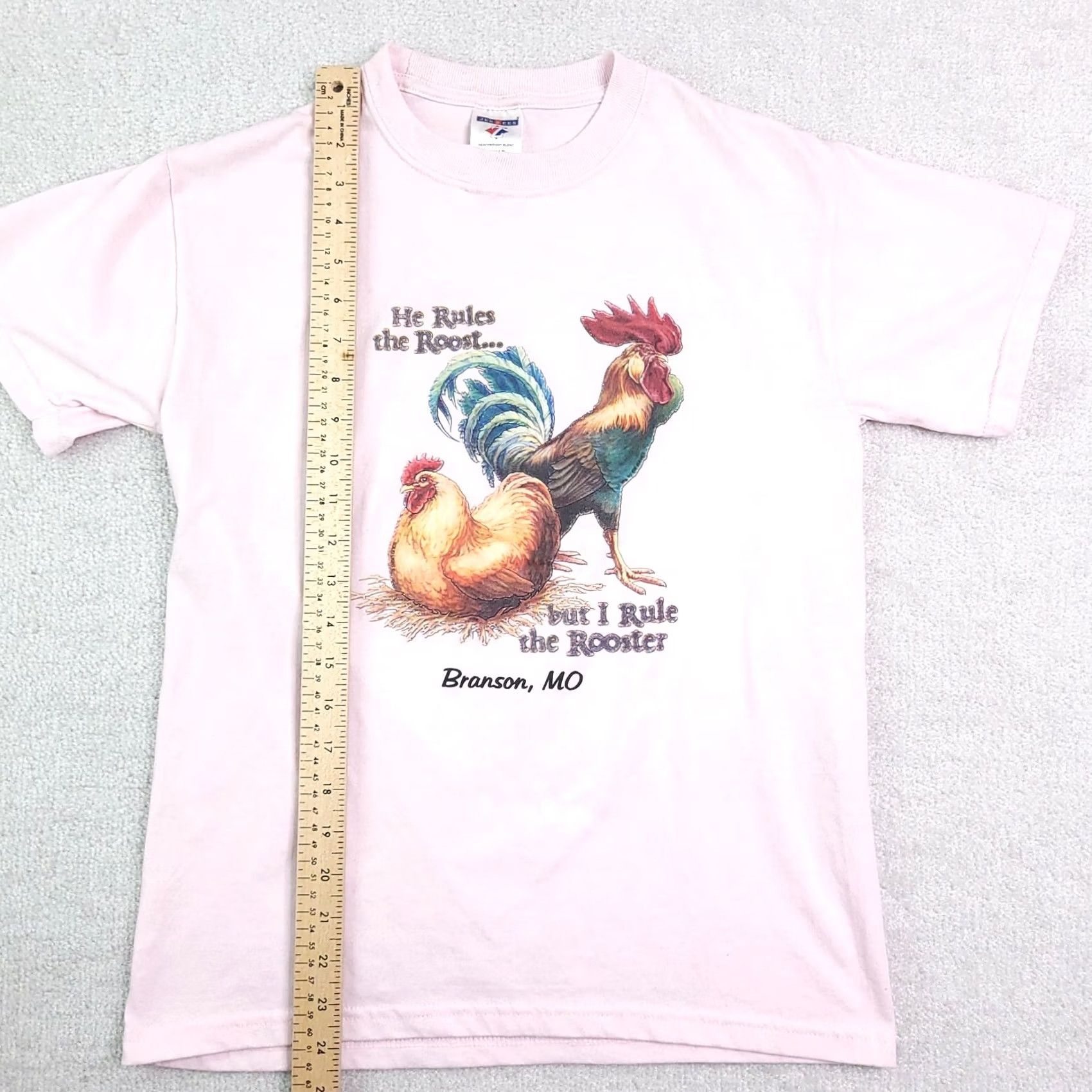 Jerzees VINTAGE Jerzees T Shirt Women’s Small Pink I Rule The Rooster Branson Mo Tee Shirt Size S / US 4 / IT 40 - 6 Thumbnail