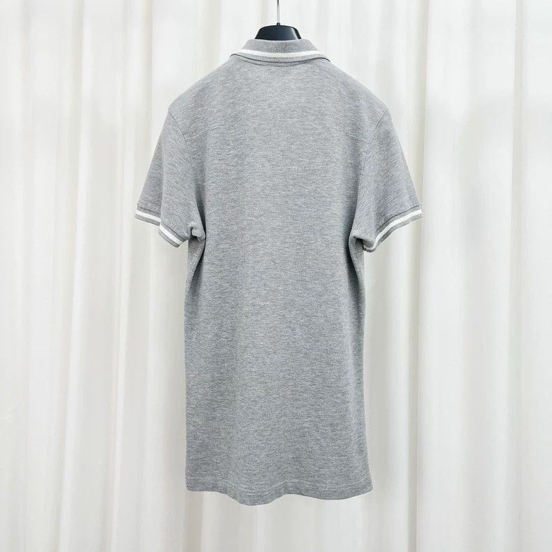 Dior Dior Gray Embroidered Bee Short Sleeve Polo-2506 Size US M / EU 48-50 / 2 - 2 Thumbnail