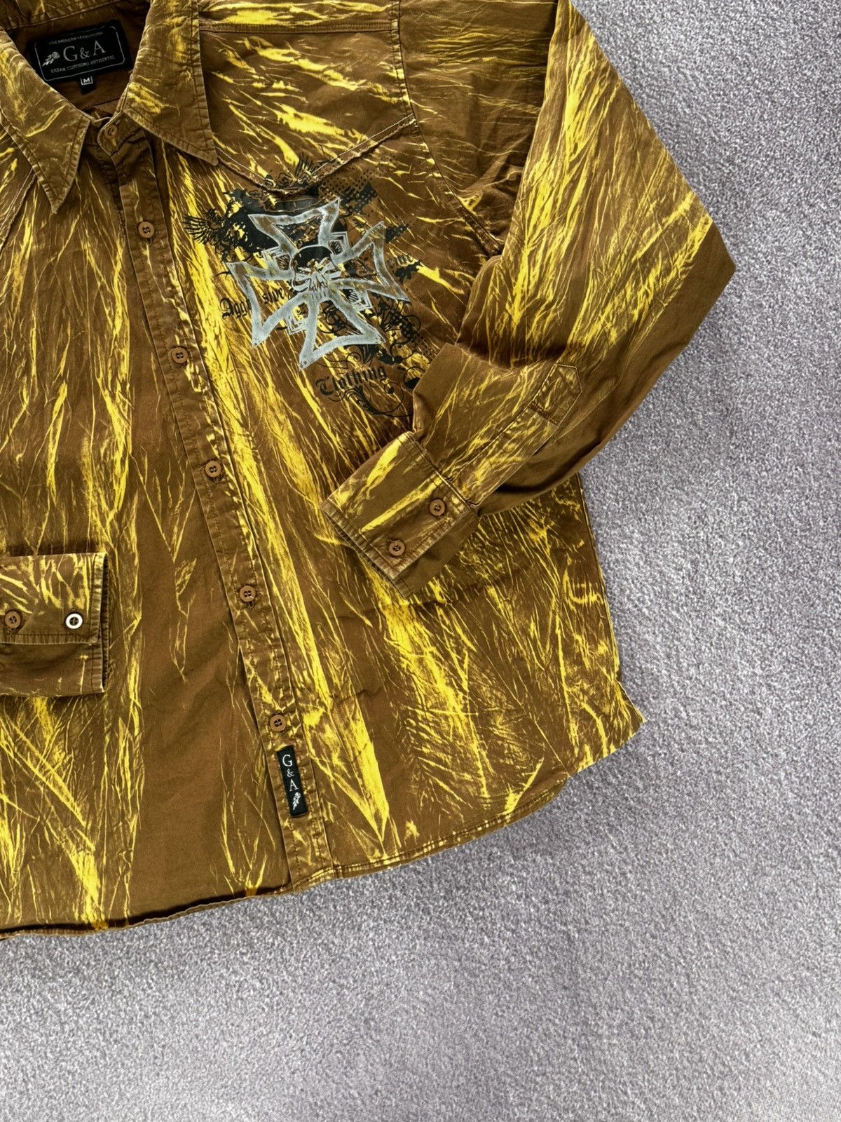 Affliction Crazy Vintage Y2K Affliction Style Shirt Button Up Grunge Size US M / EU 48-50 / 2 - 7 Thumbnail