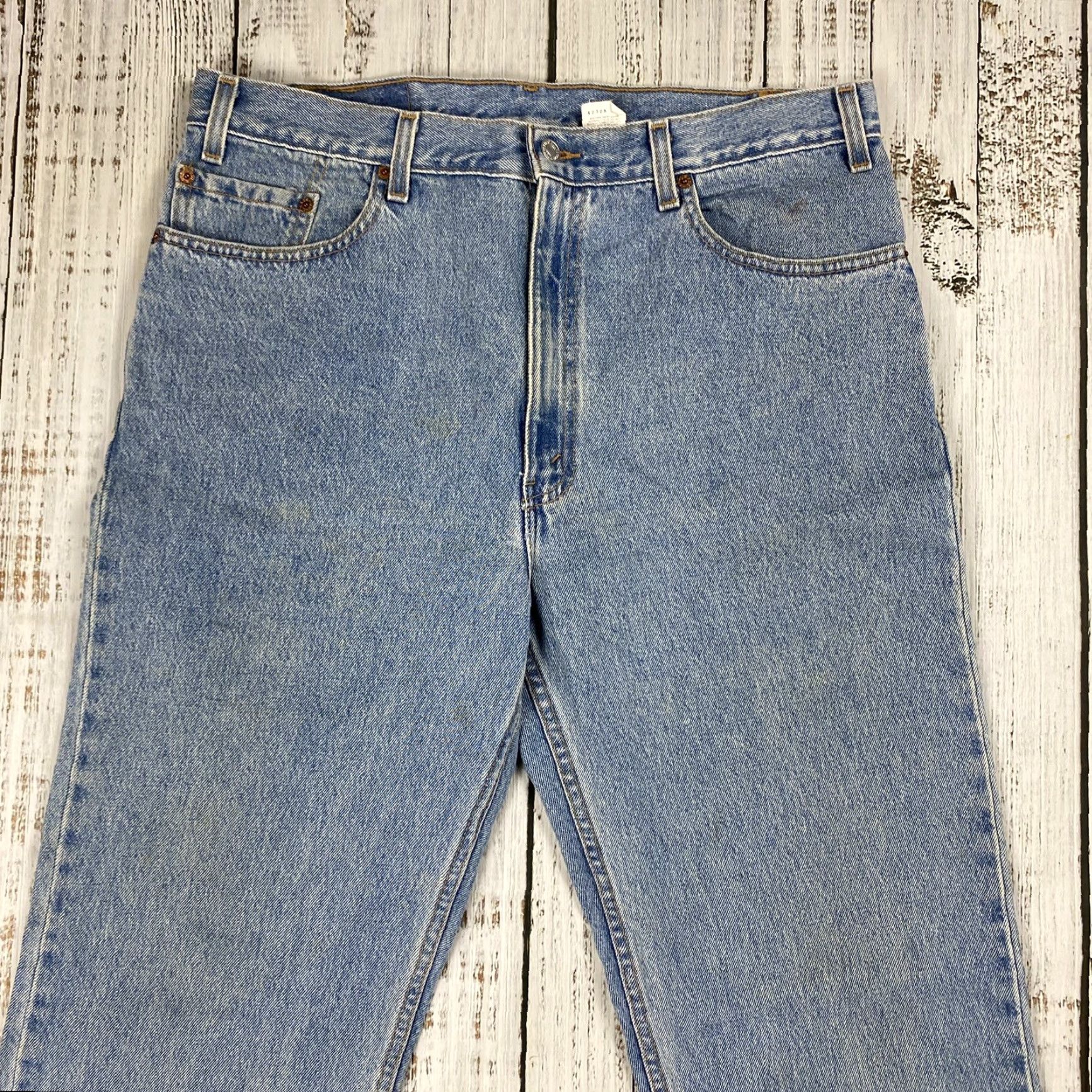 Levi's VINTAGE Levi's 505 Jeans - Regular Fit Straight Leg - Blue Denim - Men's USA Size 38x34 - Light Wash - Belt Loops - 5-Pocket Design - Zipper Closure Size US 38 / EU 54 - 2 Thumbnail