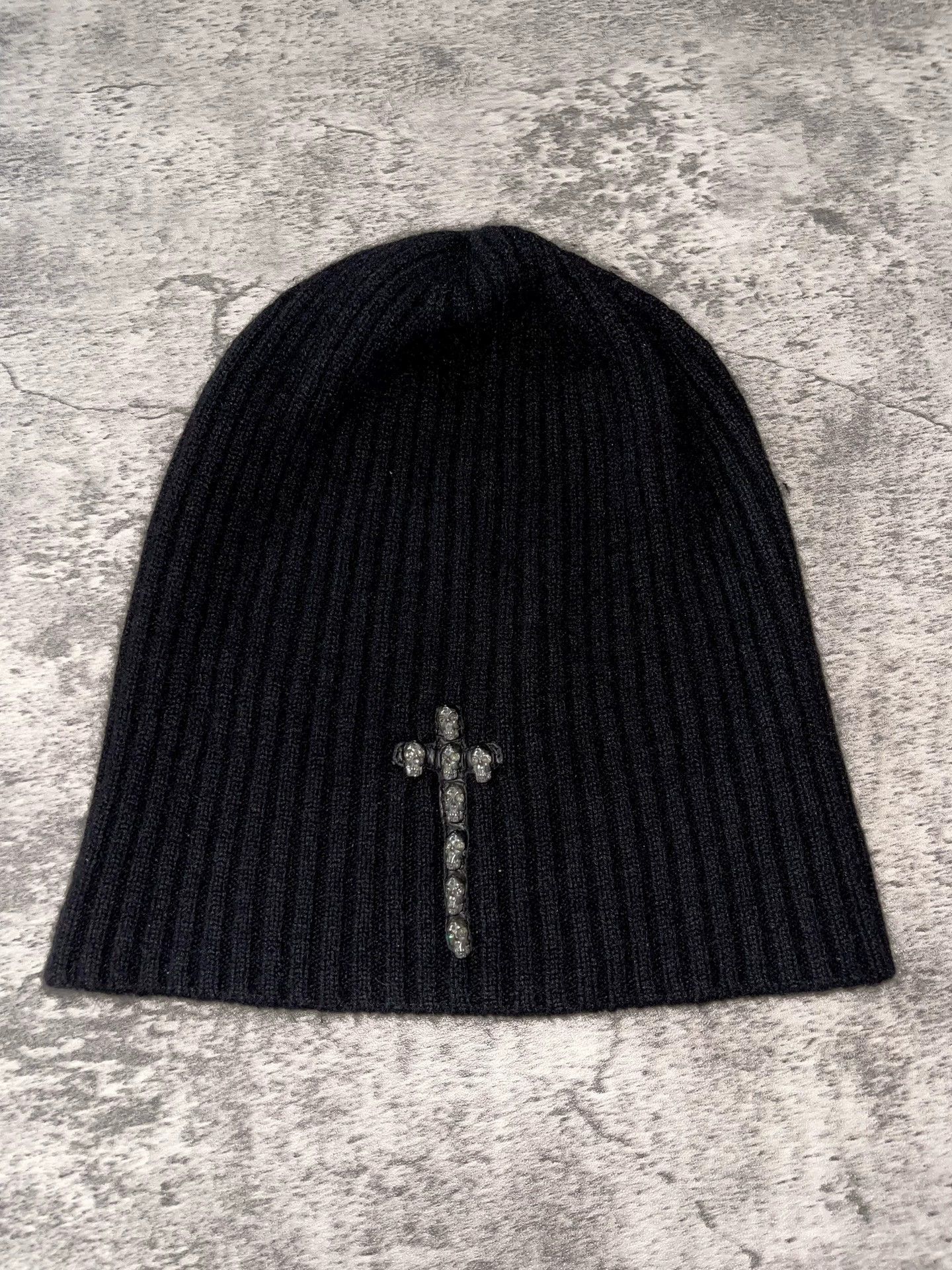 Other ifsixwasnine diamond-studded skull cross knit beanie Size ONE SIZE - 1 Thumbnail