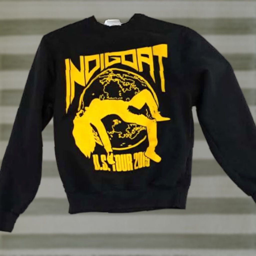 VINTAGE Pre-Owned Chris Brown Indigoat Tour Champion Sweatshirt Black S Adults Mens 2019 Indigoat Tour Music Chris Brown Champion Sweatshirt Black S