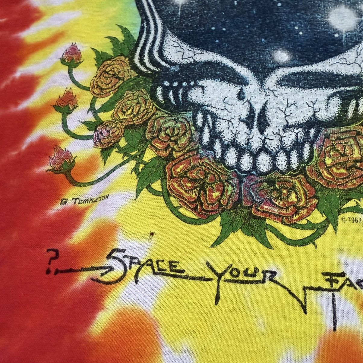 Fruit Of The Loom Vintage Grateful Dead Space Your Face T-Shirt Size US L / EU 52-54 / 3 - 7 Thumbnail