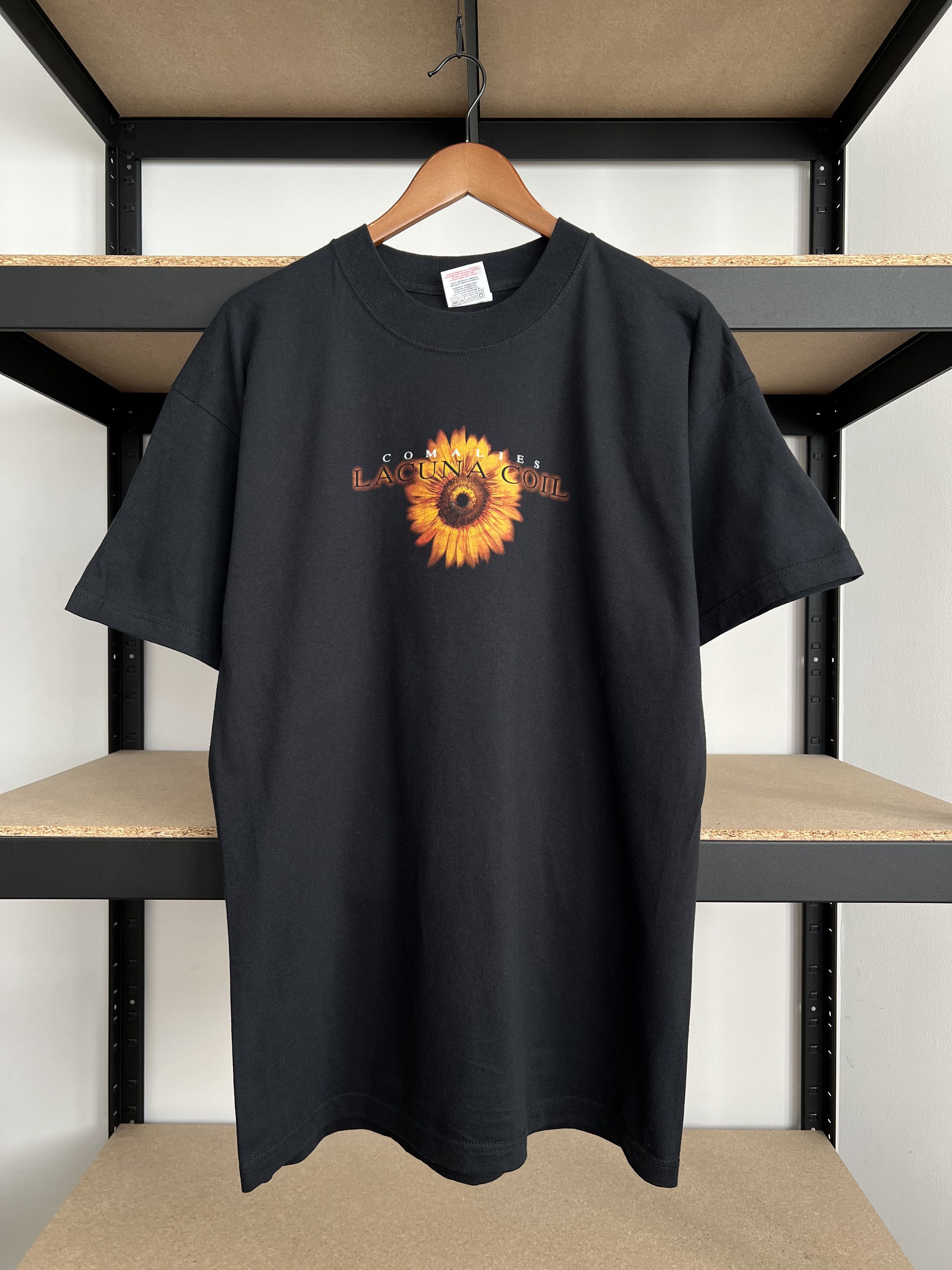 Vintage 2002 Lacuna Coil Comalies Metal Band Black T-shirt