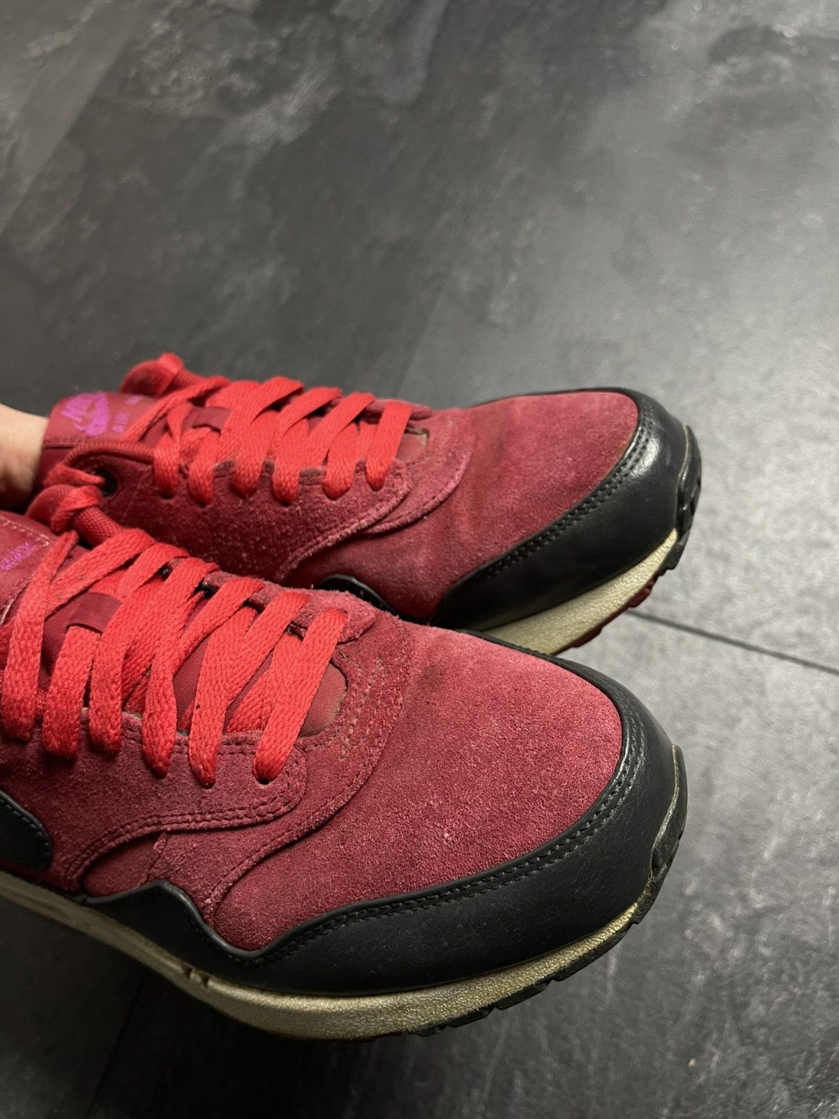Streetwear Nike Air Max 1 Premium Gym Red Anthracite Size US 8.5 / EU 41-42 - 5 Thumbnail