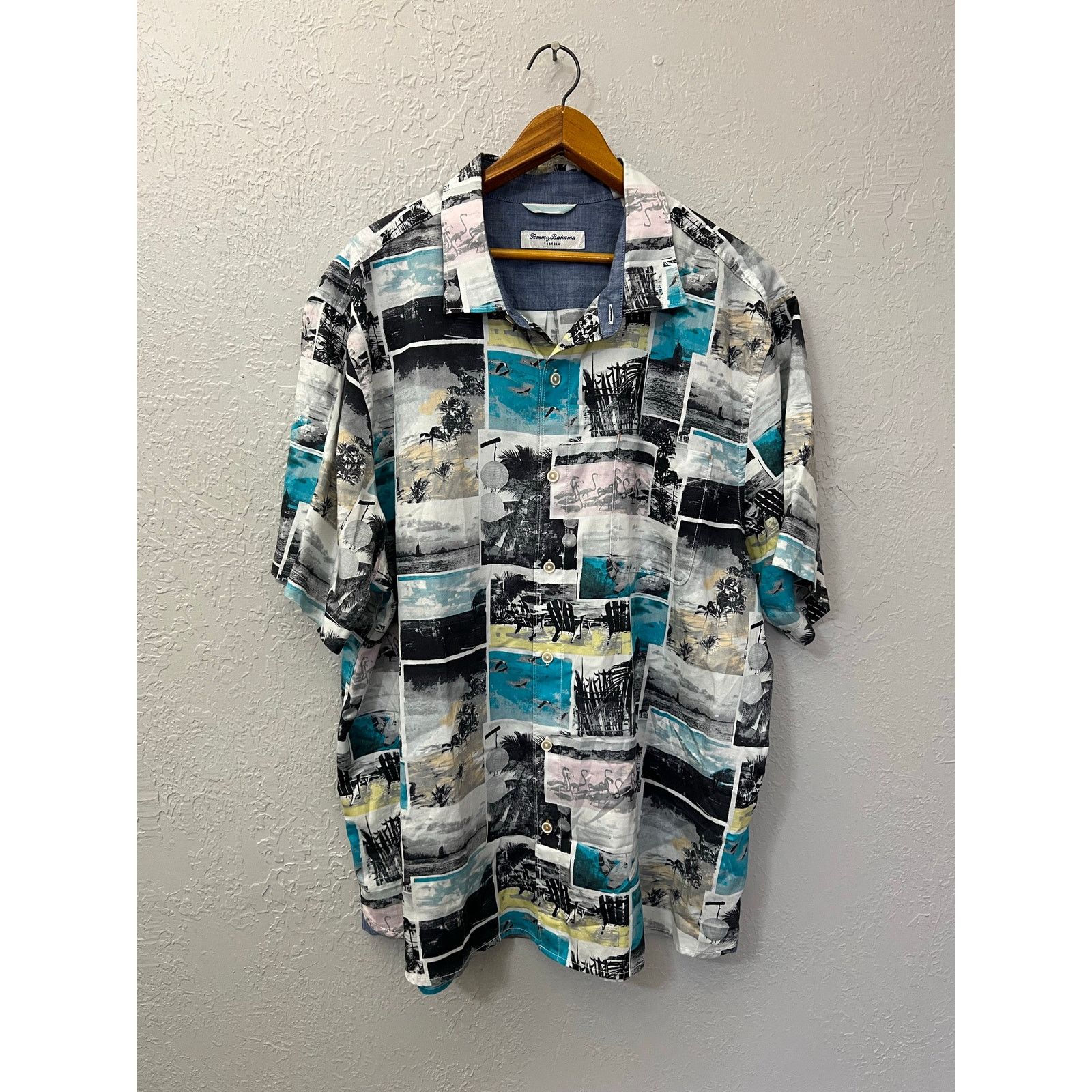 Tommy Bahama Tommy Bahama Tortola Camp Shirt Mens XXL Beach Photo Print Size US XXL / EU 58 / 5 - 1 Thumbnail