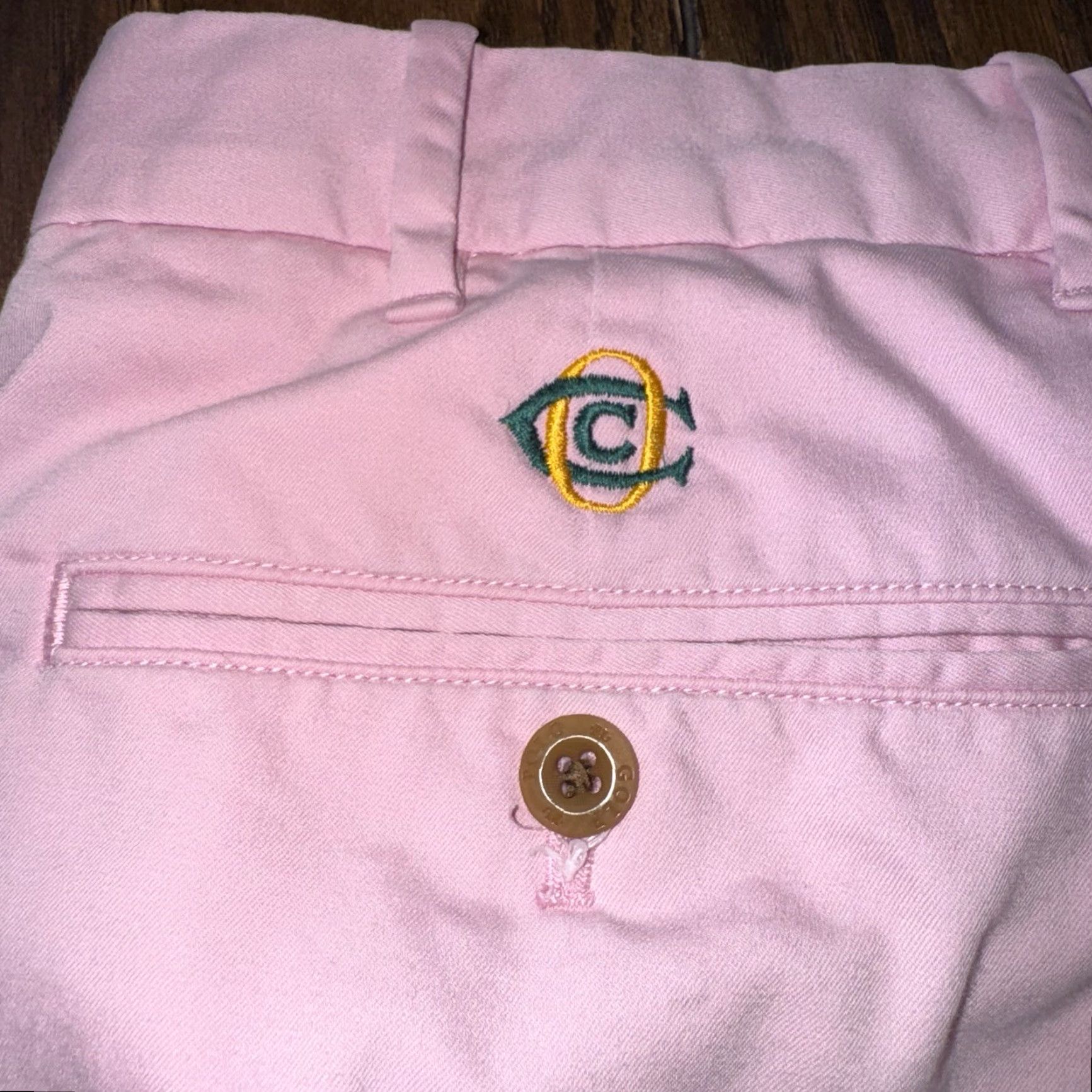 Lululemon Polo Ralph Lauren Shorts Mens 38 Pink Embroidered Oakmont Country Club OCC Chino Casual Men Polyester Knit Moisture Wicking 8.5 Inseam ZZ Size US L / EU 52-54 / 3 - 7 Thumbnail