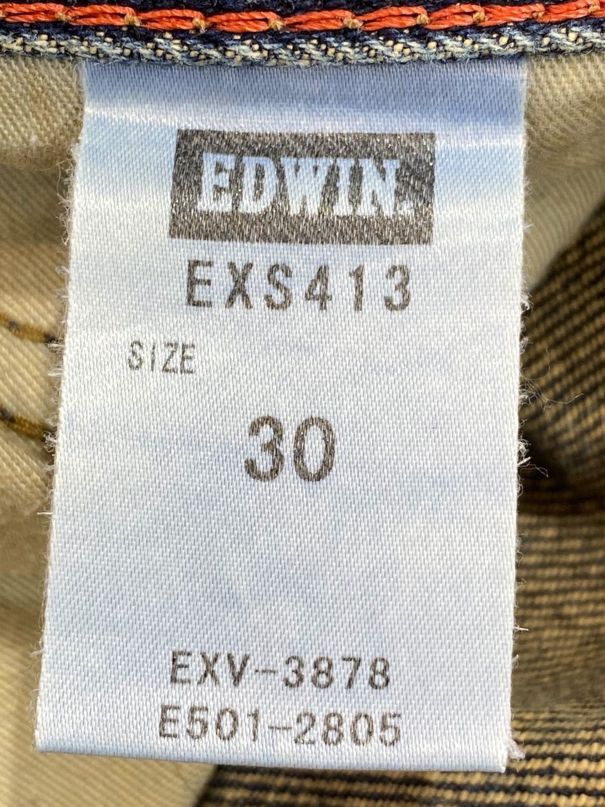 Edwin Edwin Vintage Mud Wash Whiskered Straight Leg Style Size US 33 - 10 Thumbnail
