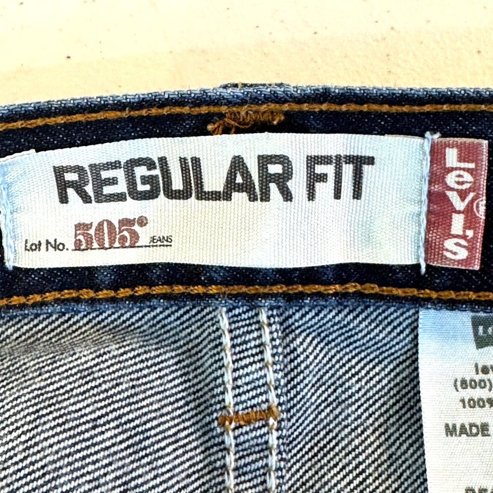 Levi's Levi's 505 Jeans Regular Fit Straight Mens 40x30 Blue Denim Size US 40 / EU 56 - 6 Thumbnail