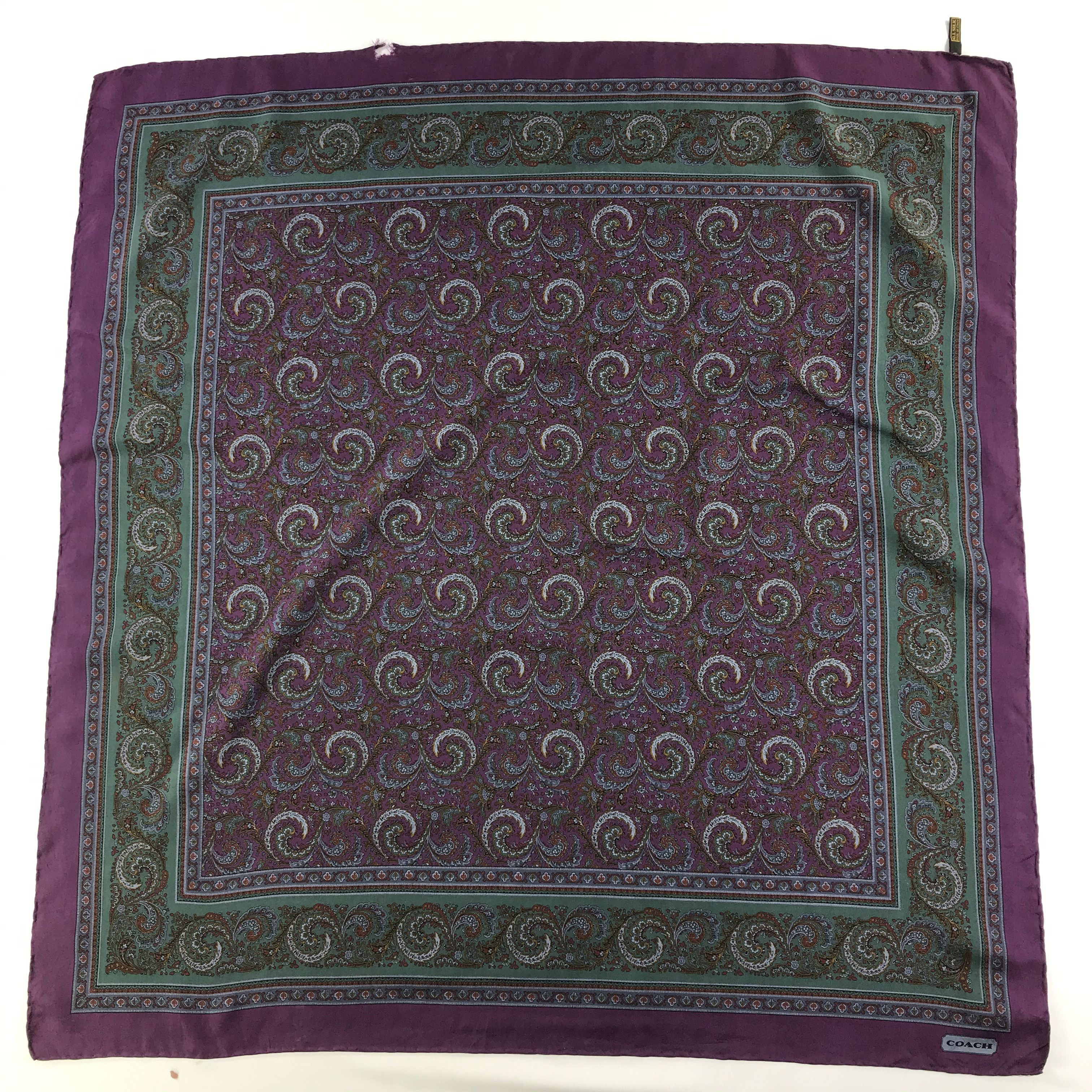 Coach Vintage Coach Silk Scarf Size ONE SIZE - 2 Thumbnail