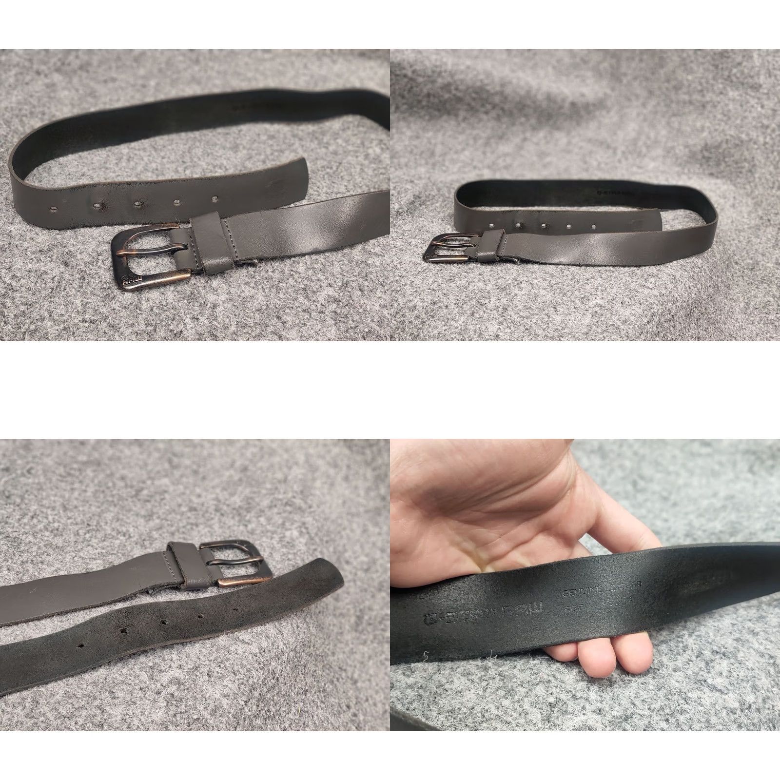 G-Star G Star raw Gray Genuine Leather Mini Logo Vintage Style Belt Y2K Size ONE SIZE - 8 Thumbnail