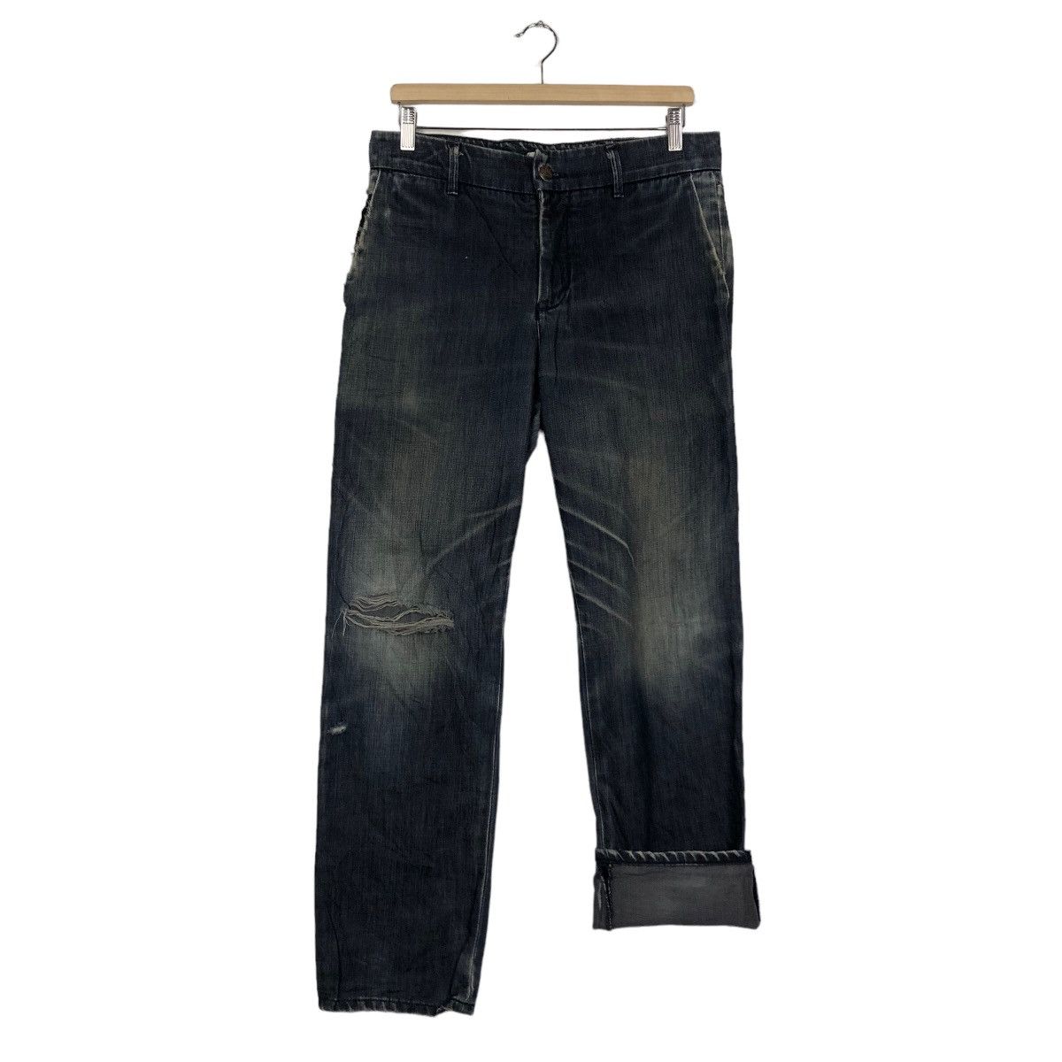 Japanese Brand Rare Distressed Denim Punk Design Fuiry Coulture RaffSimons Size US 32 / EU 48 - 11 Thumbnail