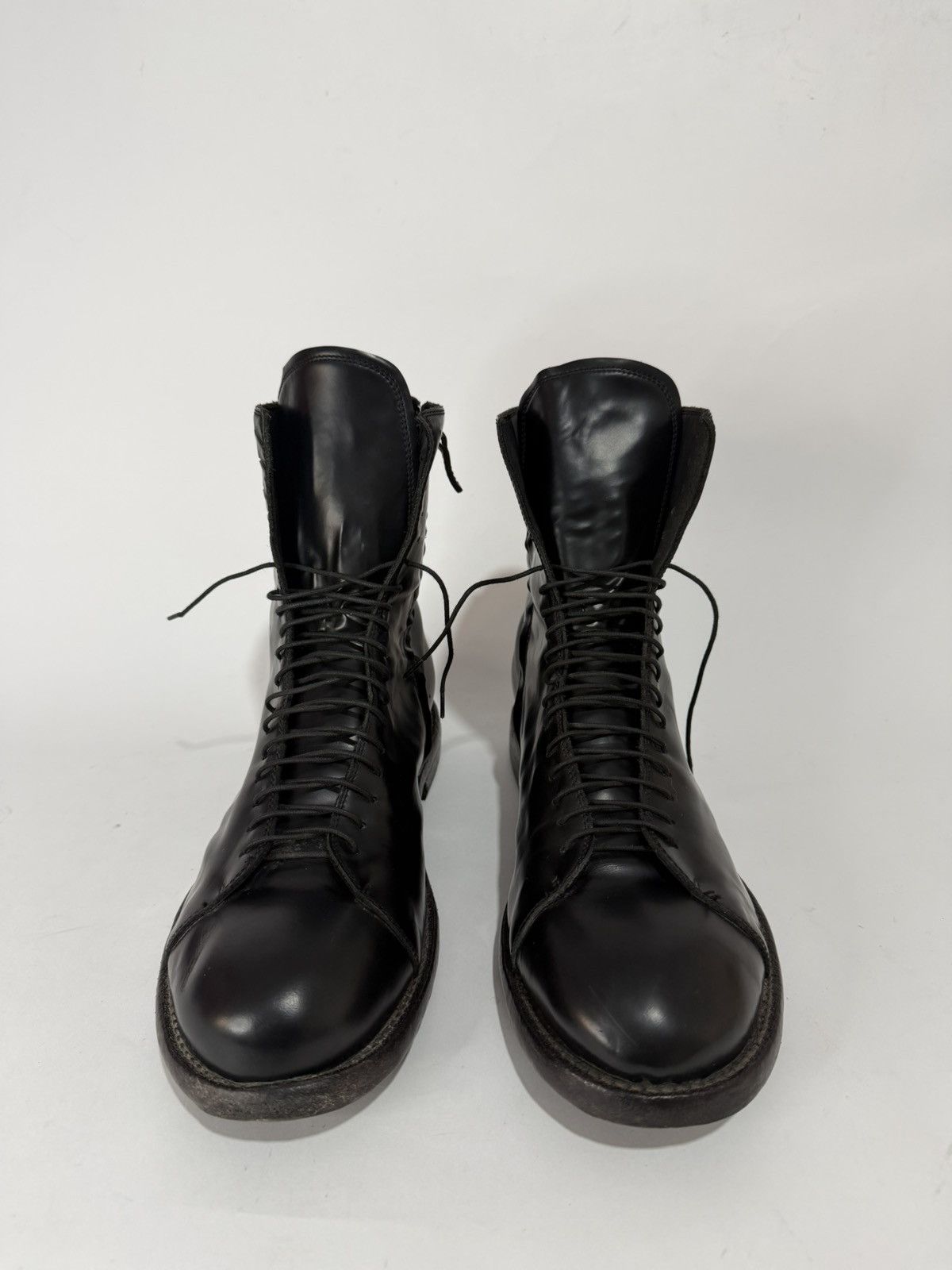 If Six Was Nine Lemargo Black Leather Combat Boots Size US 11 / EU 44 - 3 Thumbnail