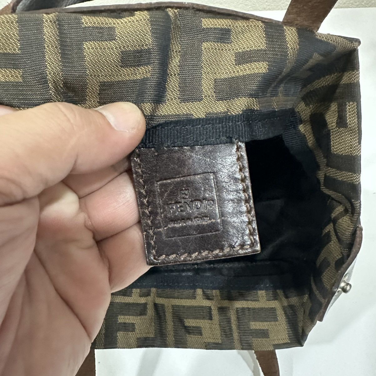 Fendi ‼️YES‼️ VINTAGE FENDI ZUCCA FF FOLDABLE MINI BAG Size ONE SIZE - 12 Thumbnail