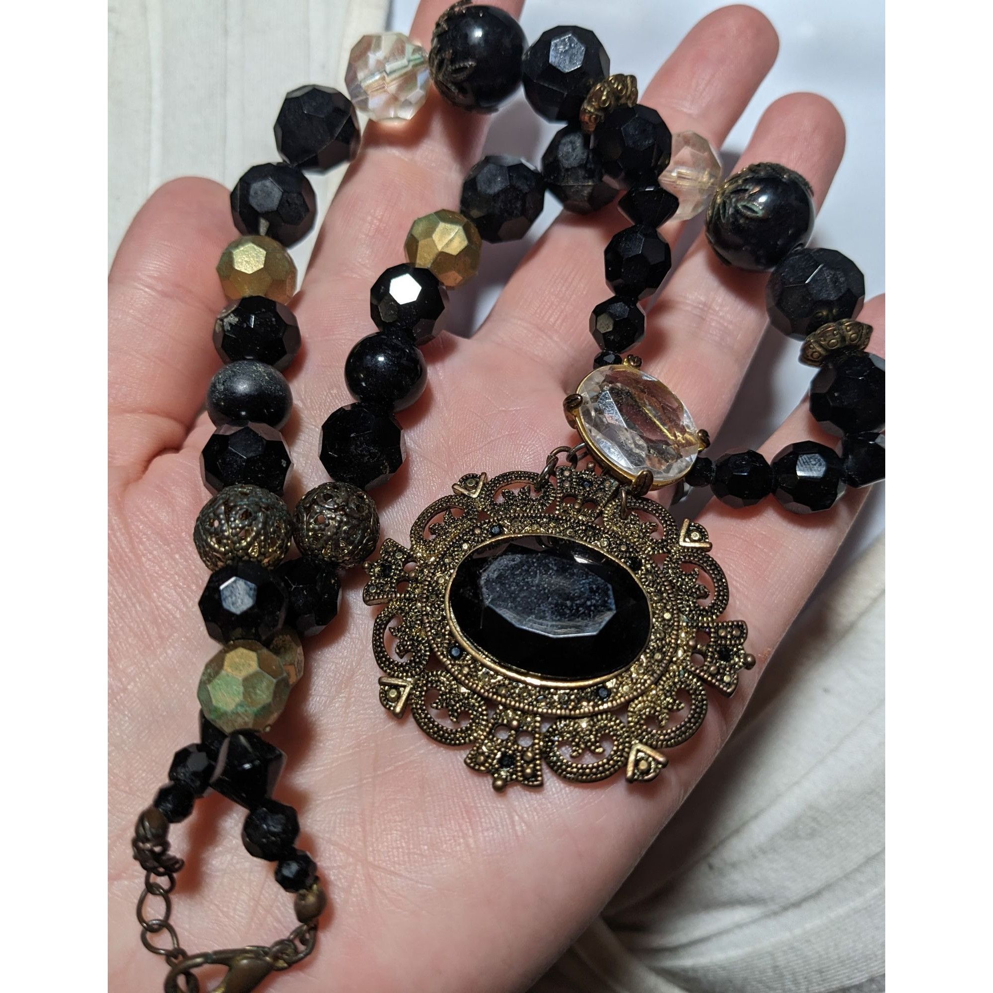 Other Upcycled Vintage Victorian Gemmed Necklace Size ONE SIZE - 11 Thumbnail