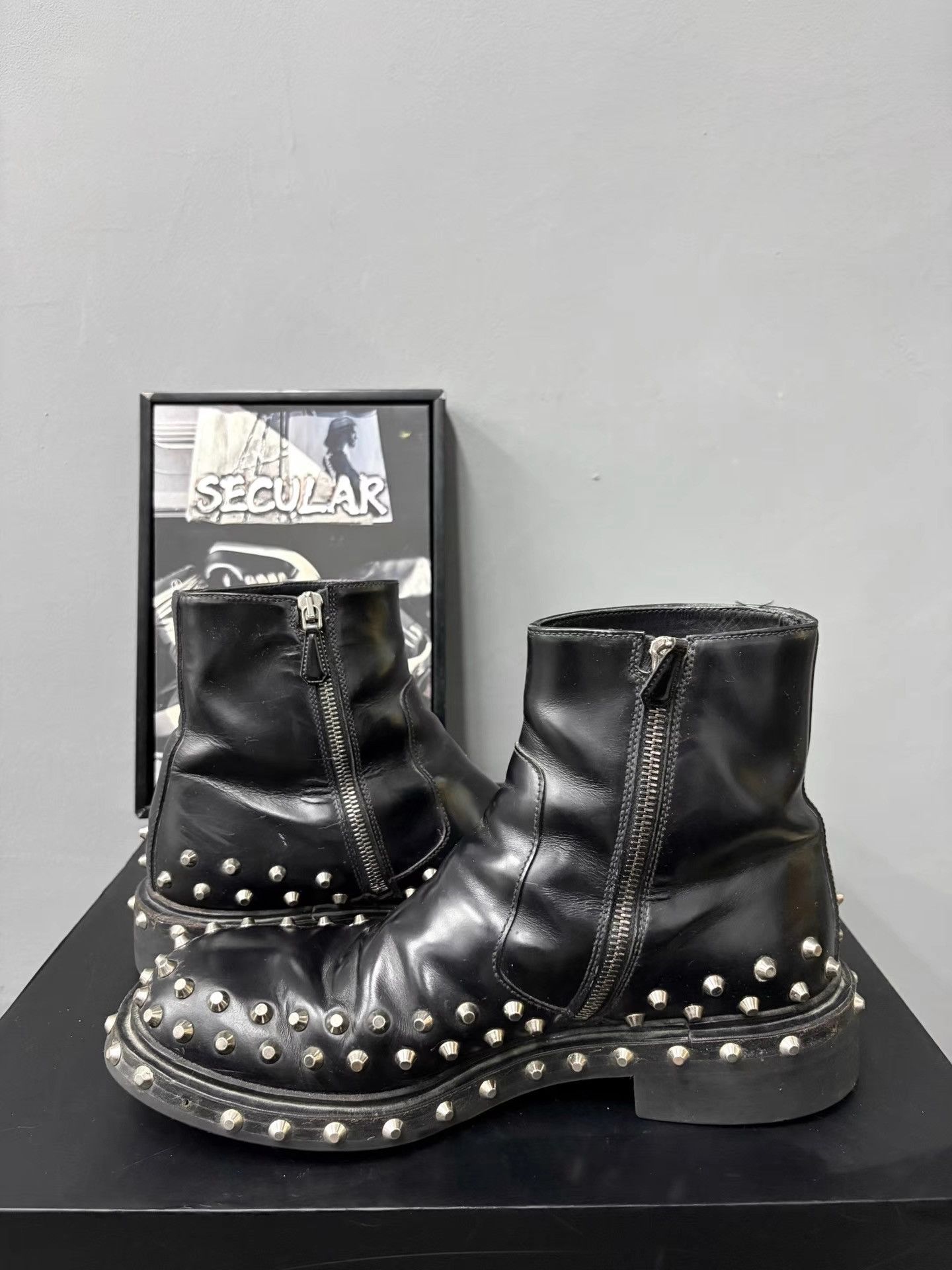 Prada Prada 19FW Frankenstein Studded Derby Chelsea Boots K34 Size US 8 / EU 41 - 6 Thumbnail