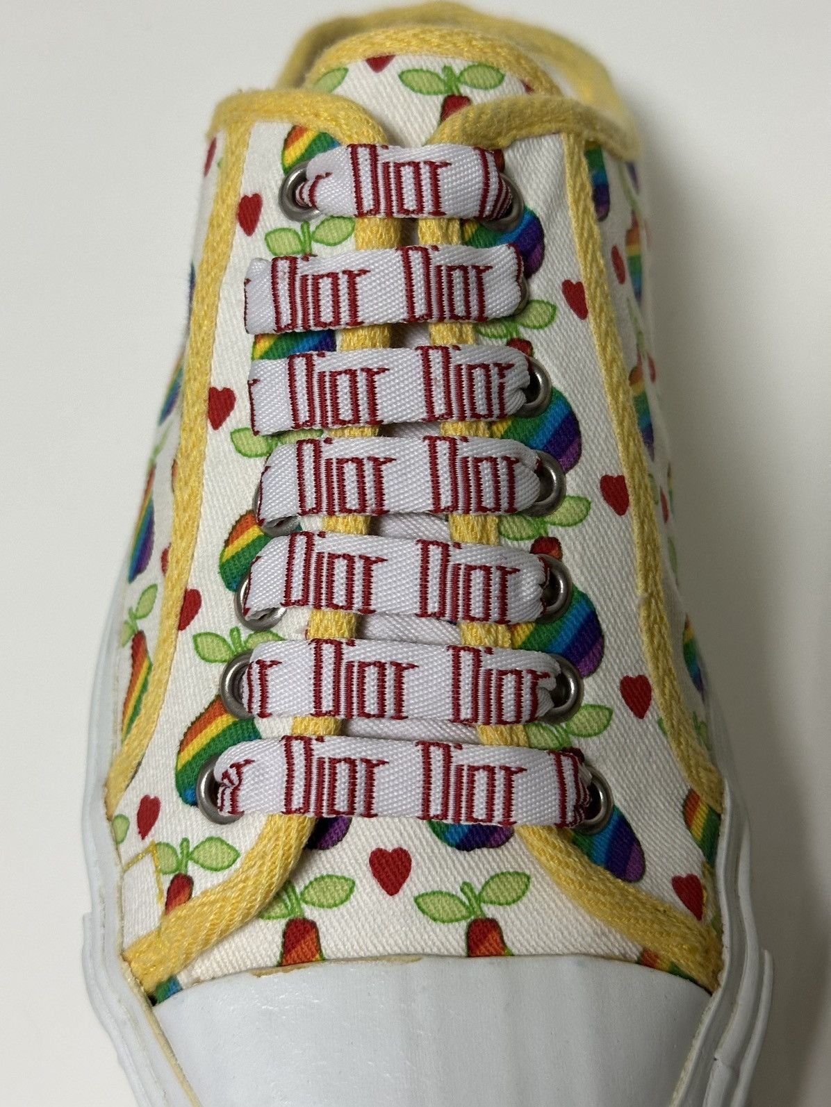 Dior CHRISTIAN DIOR S/S 2002 Pear Print Canvas Mule Sneakers Size US 8 / IT 38 - 7 Thumbnail