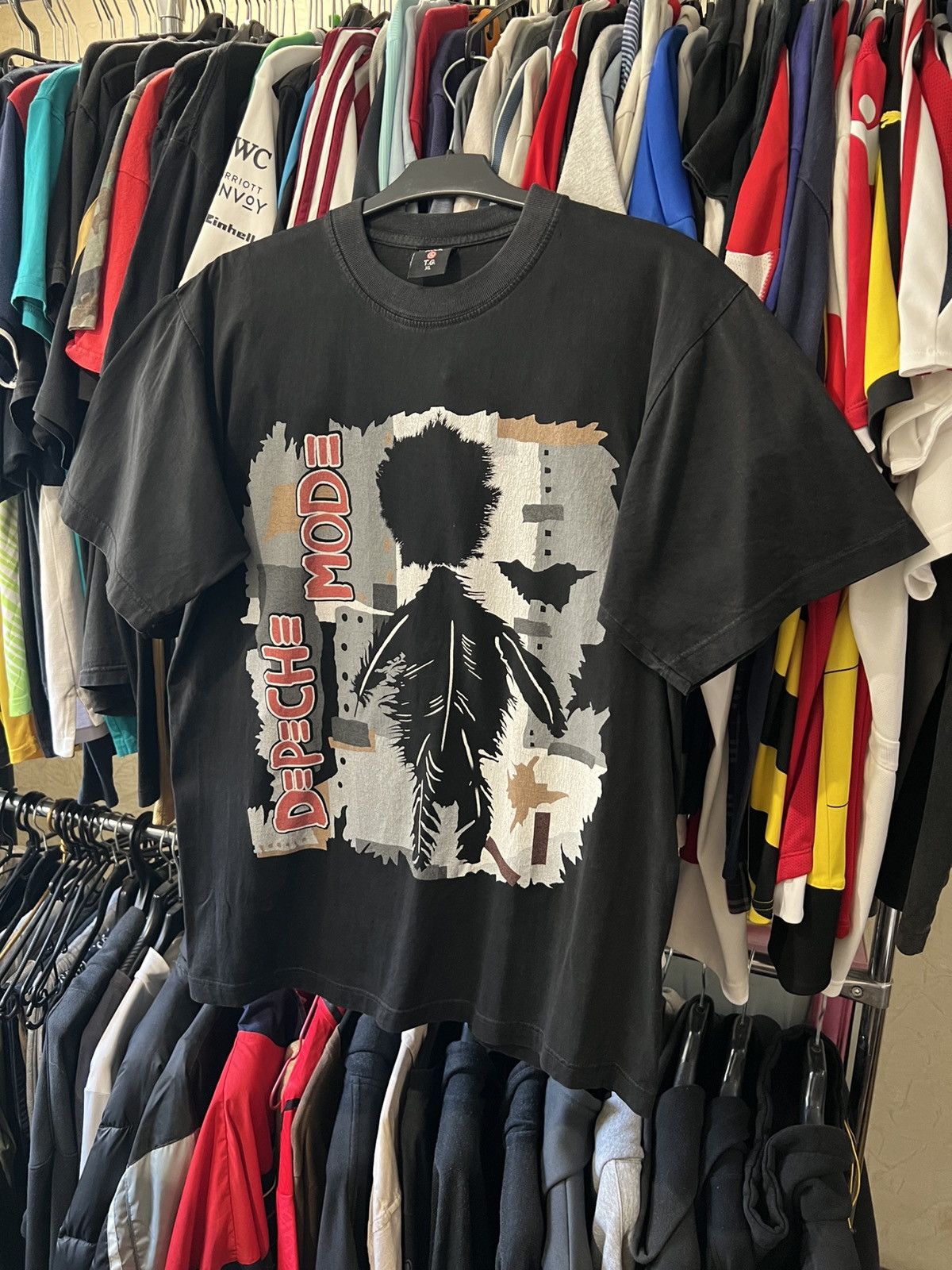 Band Tees × Vintage VINTAGE DEPECHE MODE PLAYING THE ANGEL TOUR AOP BAND ROCK T Size US XL / EU 56 / 4 - 3 Thumbnail