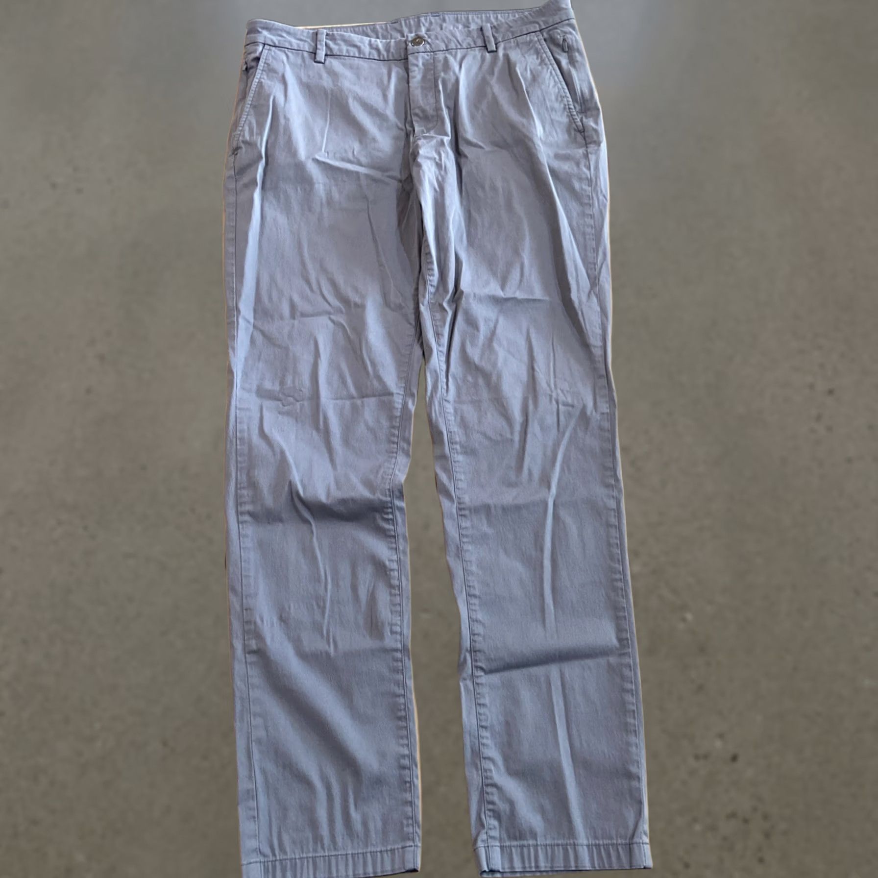 Vintage Birddogs Pants Mens 36x34 Gray Chino Five Pocket Casual Regular Inseam 33" Beltless? (Pattern: Solid) Size US 36 / EU 52 - 1 Thumbnail