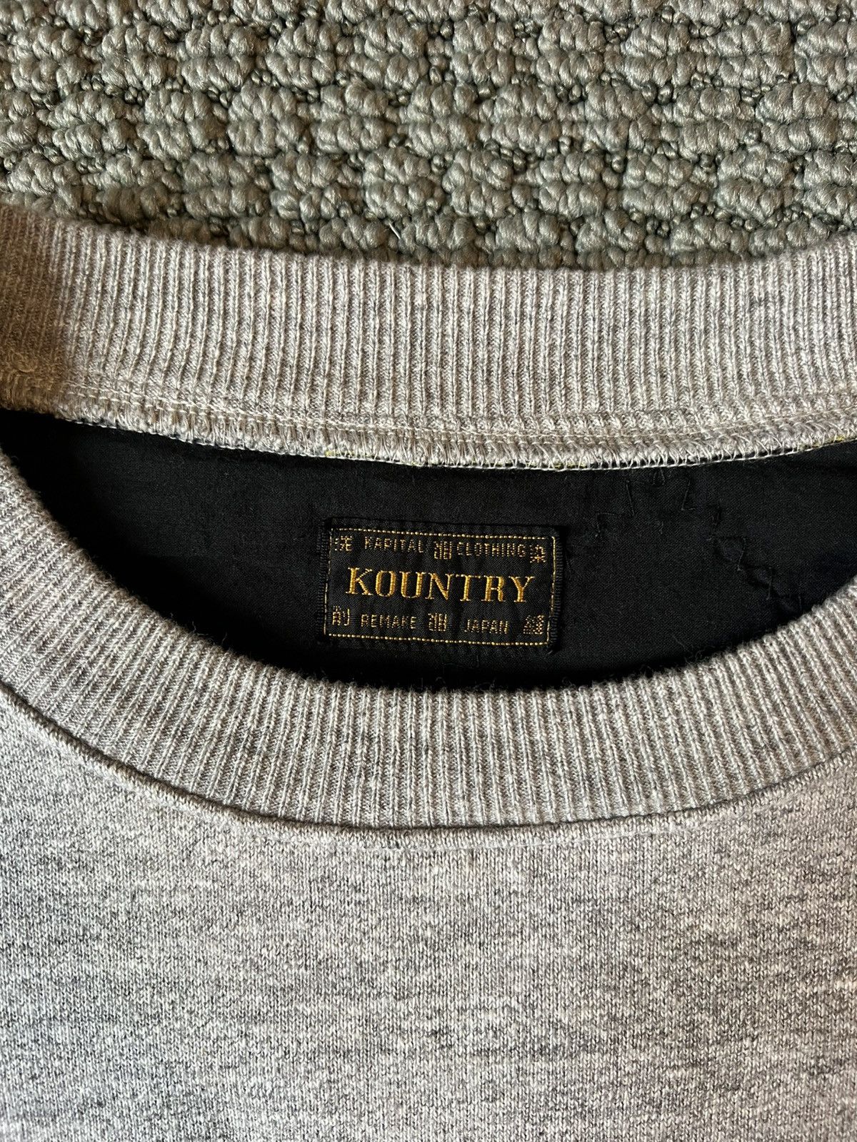 Kapital Kapital Quilted Patchwork Grey Sweatshirt Size US L / EU 52-54 / 3 - 3 Thumbnail