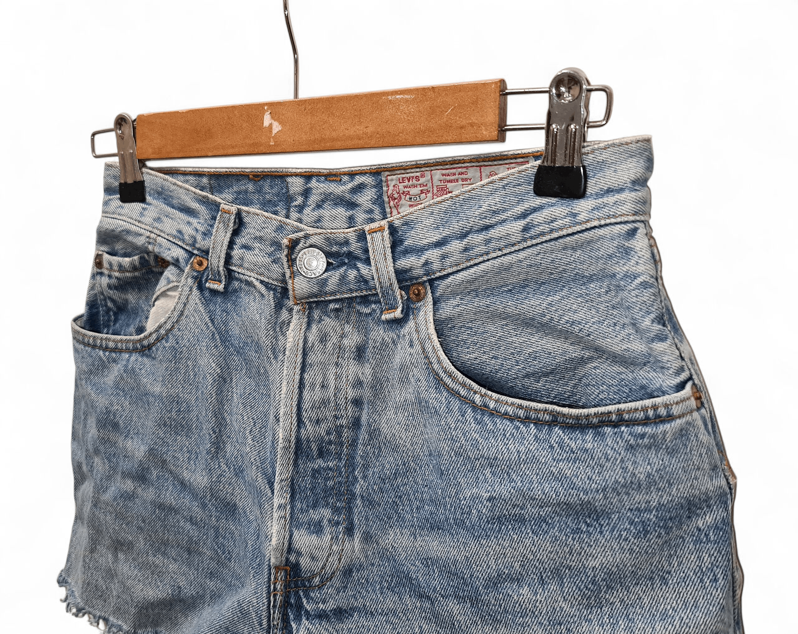 Levi's Vintage Clothing Vintage Levi's 501 High Waist Denim Shorts USA 80s 90s Size 28" / US 6 / IT 42 - 4 Thumbnail