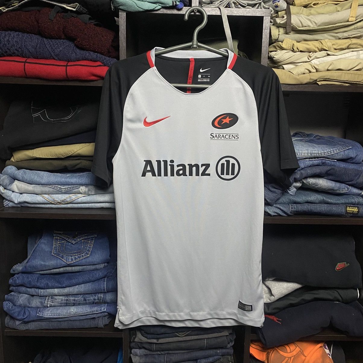 Nike Mens Nike Saracens Rugby Home sport jersey size S Size US S / EU 44-46 / 1 - 1 Thumbnail