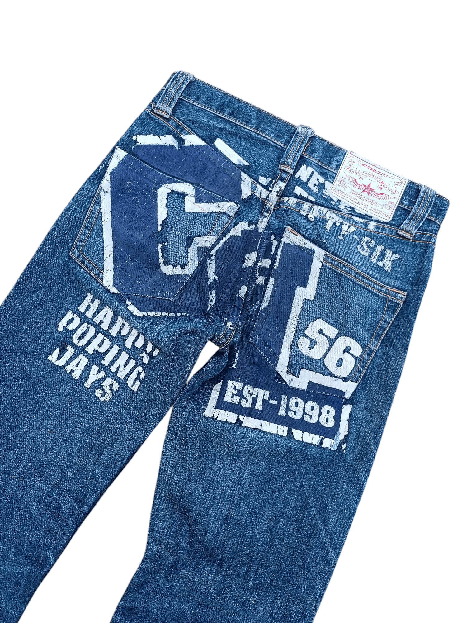 Vintage RARE 🔥 Japanese Brand Co&Lu Big Logo Print Denim Jeans Size US 31 - 1 Thumbnail