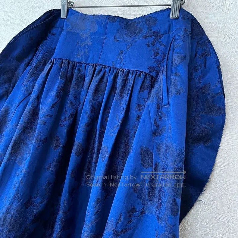 Comme des Garcons Comme Des Garcons size S Main line blue jacquard satin ski Size 22" - 3 Thumbnail
