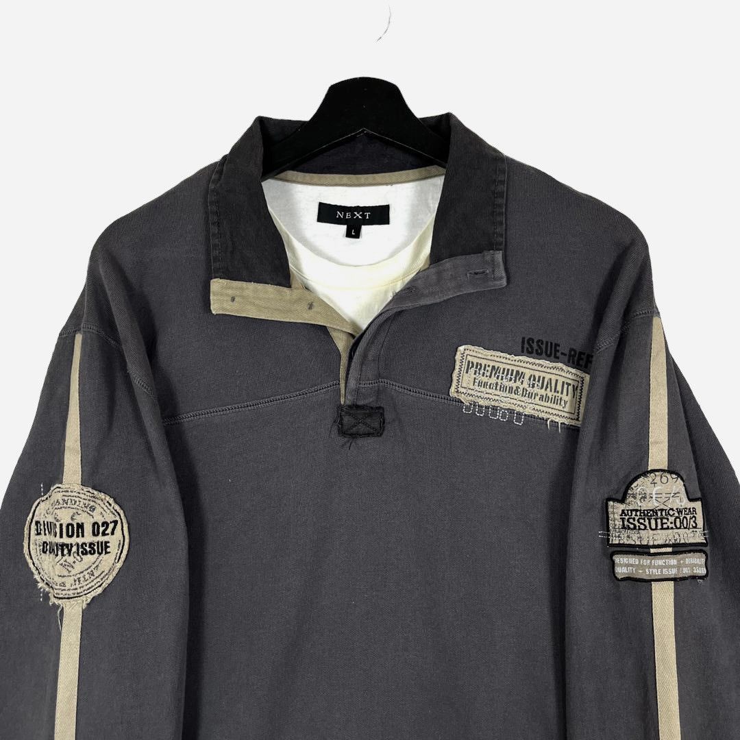 NEXT × Vintage Vintage Next Polo MilitaryStyle Issue Division003 Sweatshirt Size US L / EU 52-54 / 3 - 3 Thumbnail