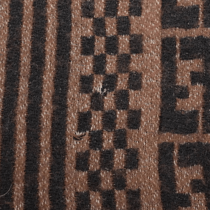 Fendi Fendi Logo Wool Scarf Brown x Black Size ONE SIZE - 5 Thumbnail