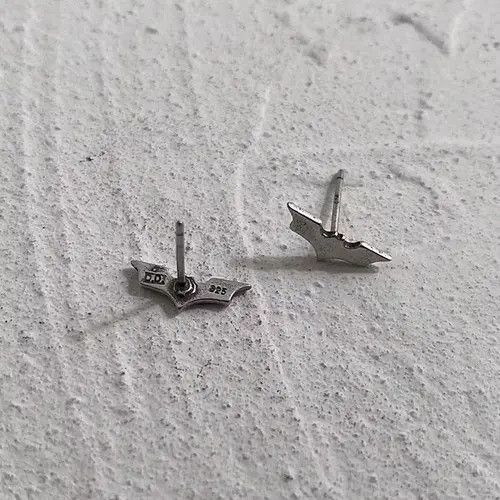 Designer × Jewelry 💯 925 silver vintage bat earrings Size ONE SIZE - 4 Thumbnail