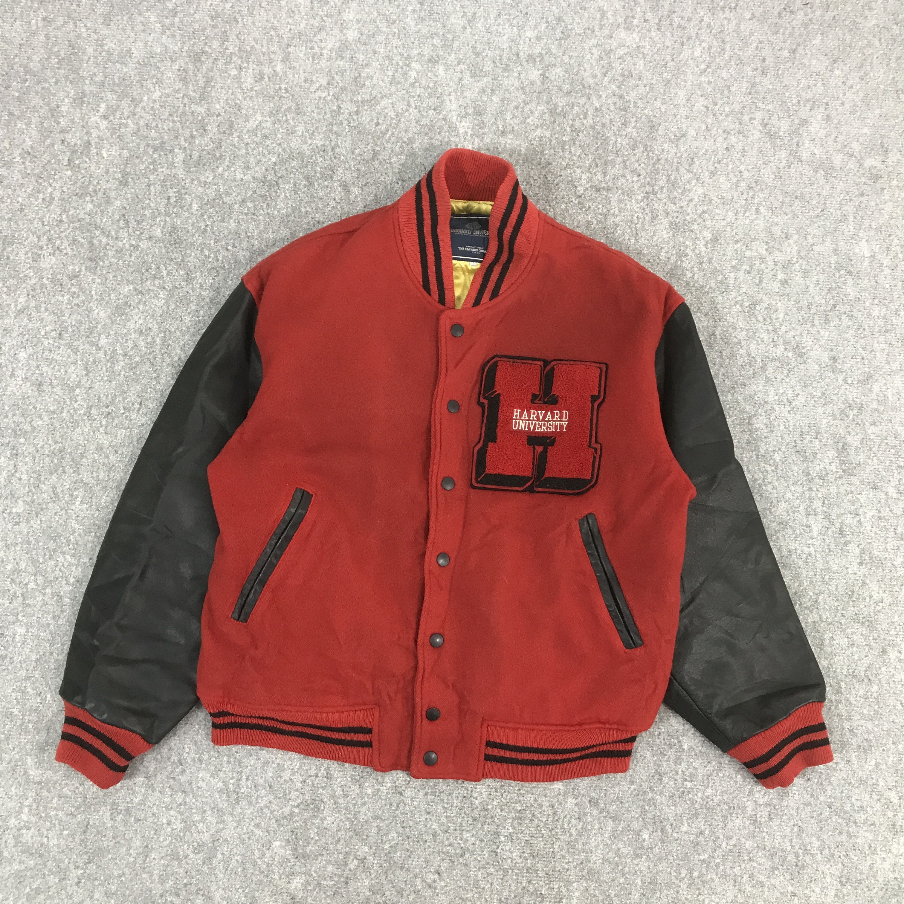 Vintage VTG HARVARD UNIVERSITYY VARSITY JACKET SLEEVE LEATHER Size US L / EU 52-54 / 3 - 2 Thumbnail