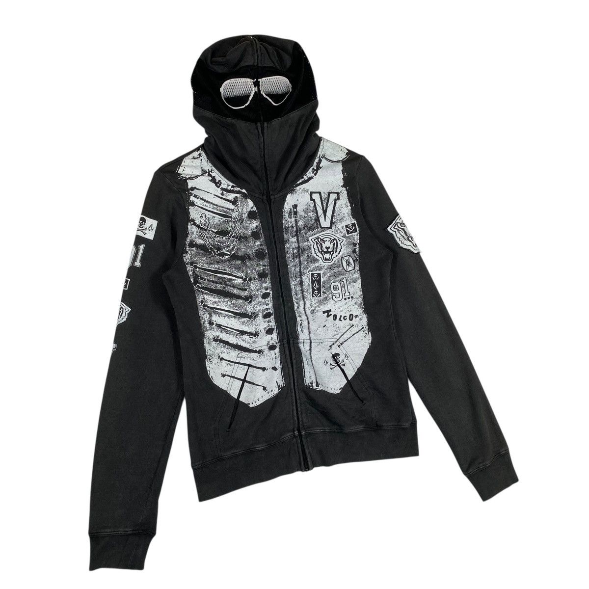 Vintage Vintage Volcom "Pumped Up Kids" Full Zip Hoodie Size US S / EU 44-46 / 1 - 3 Thumbnail
