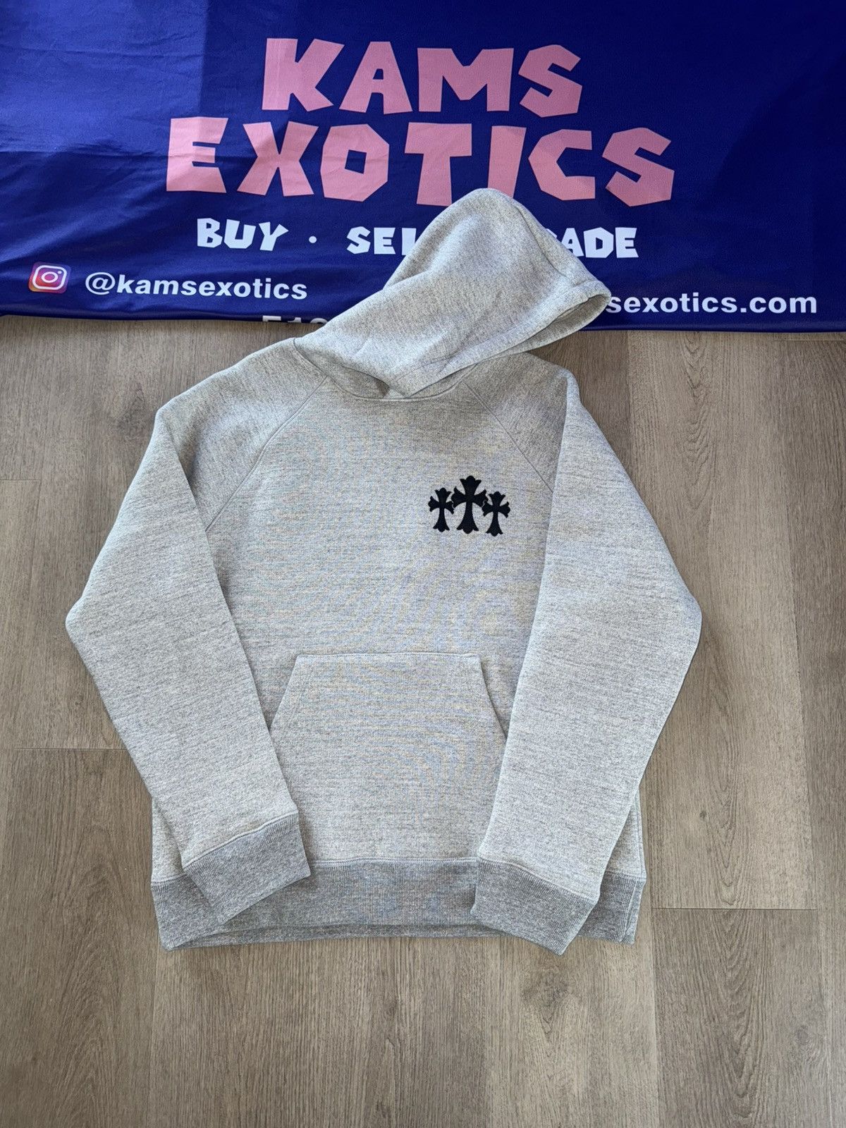 Chrome Hearts Brand Chrome Hearts Triple Cross Nylon Hoodie