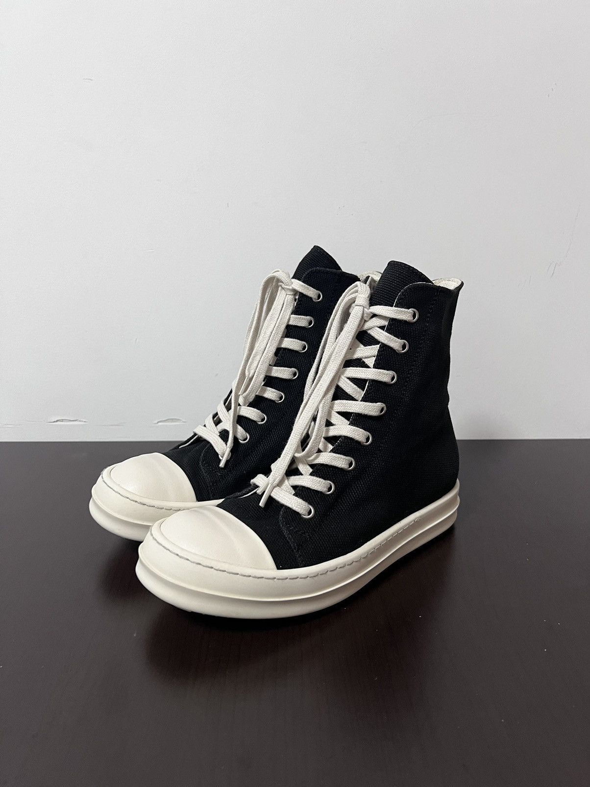 Rick Owens Drkshdw Rick owens ramones high top sneakers sz 36 Size US 6 / IT 36 - 1 Thumbnail